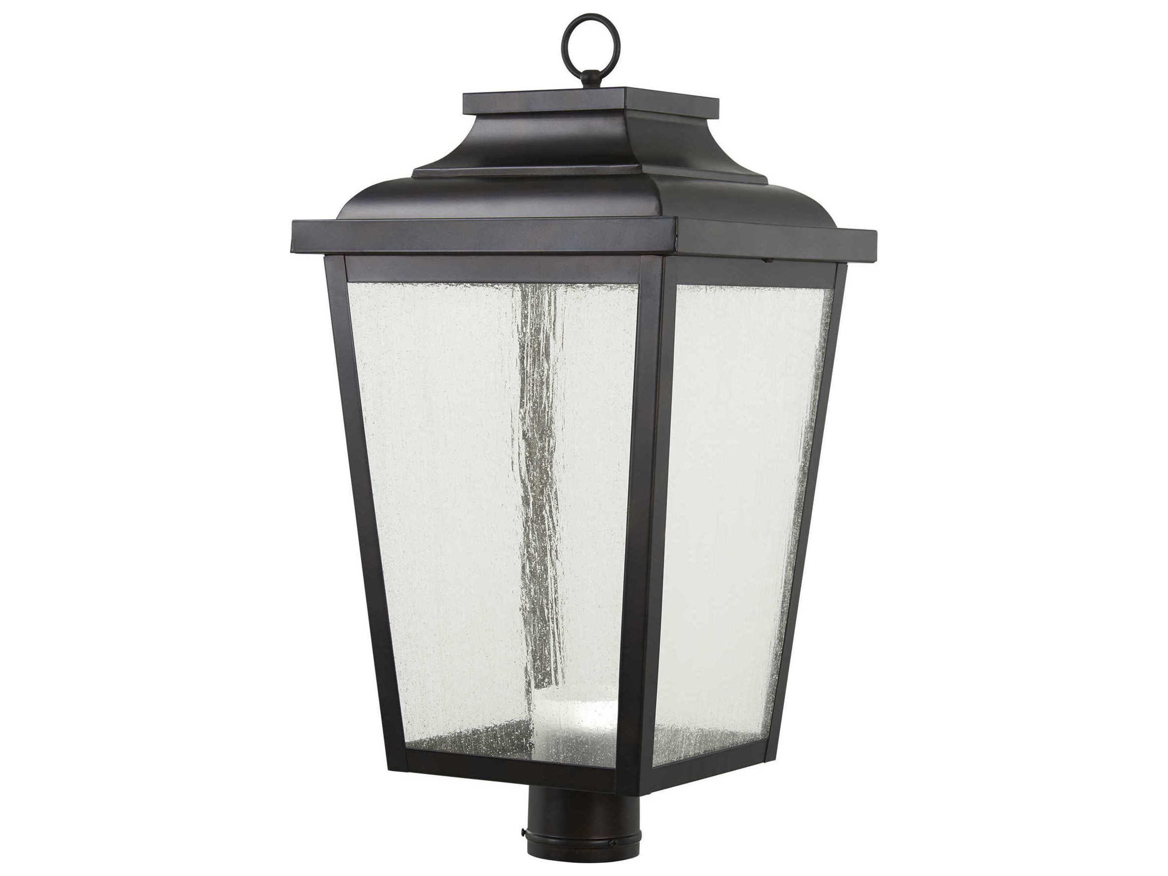 Irvington Manor Glass LED Outdoor Post Light