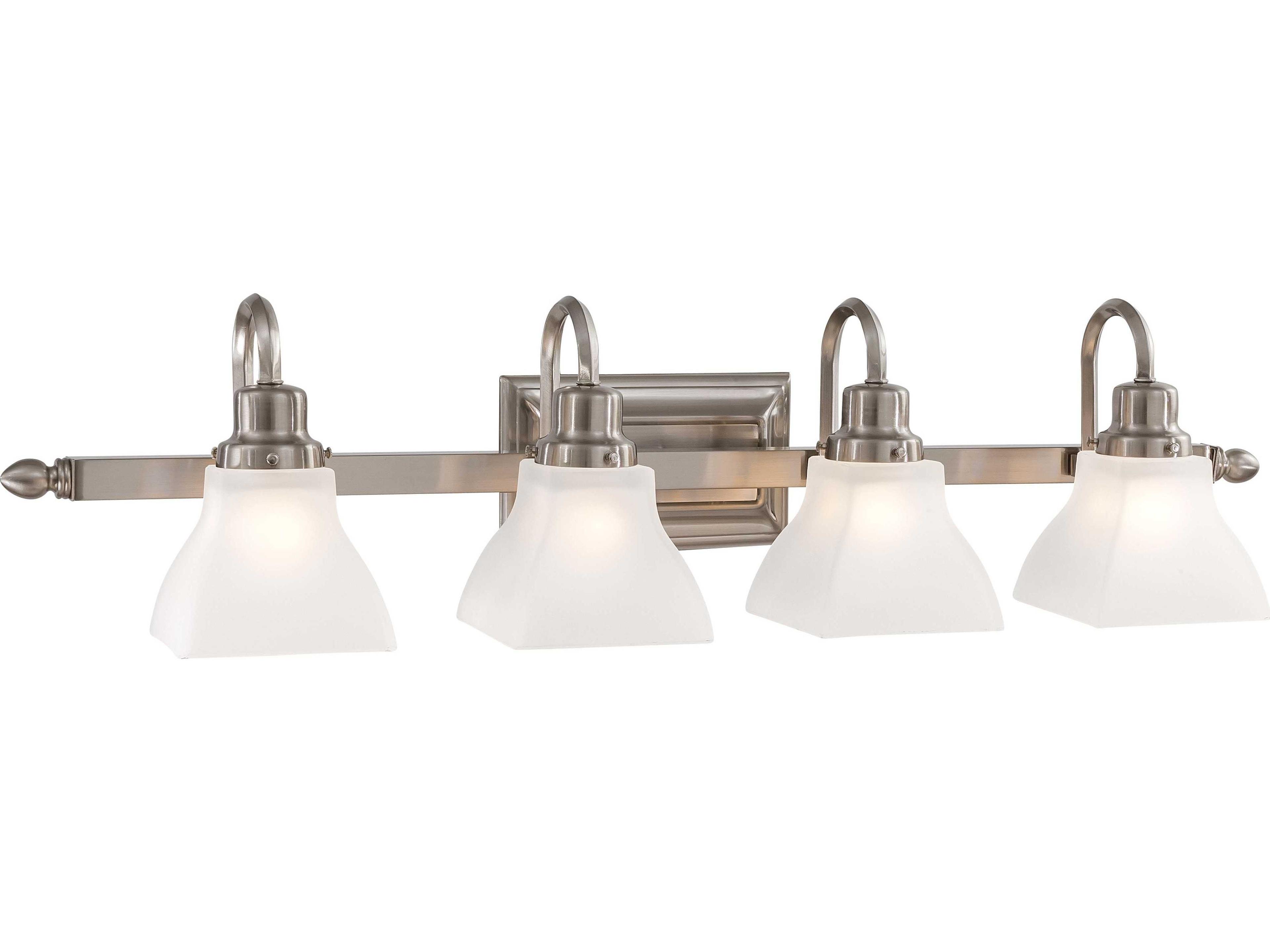 Mission Ridge Brushed Nickel Glass Vanity Light