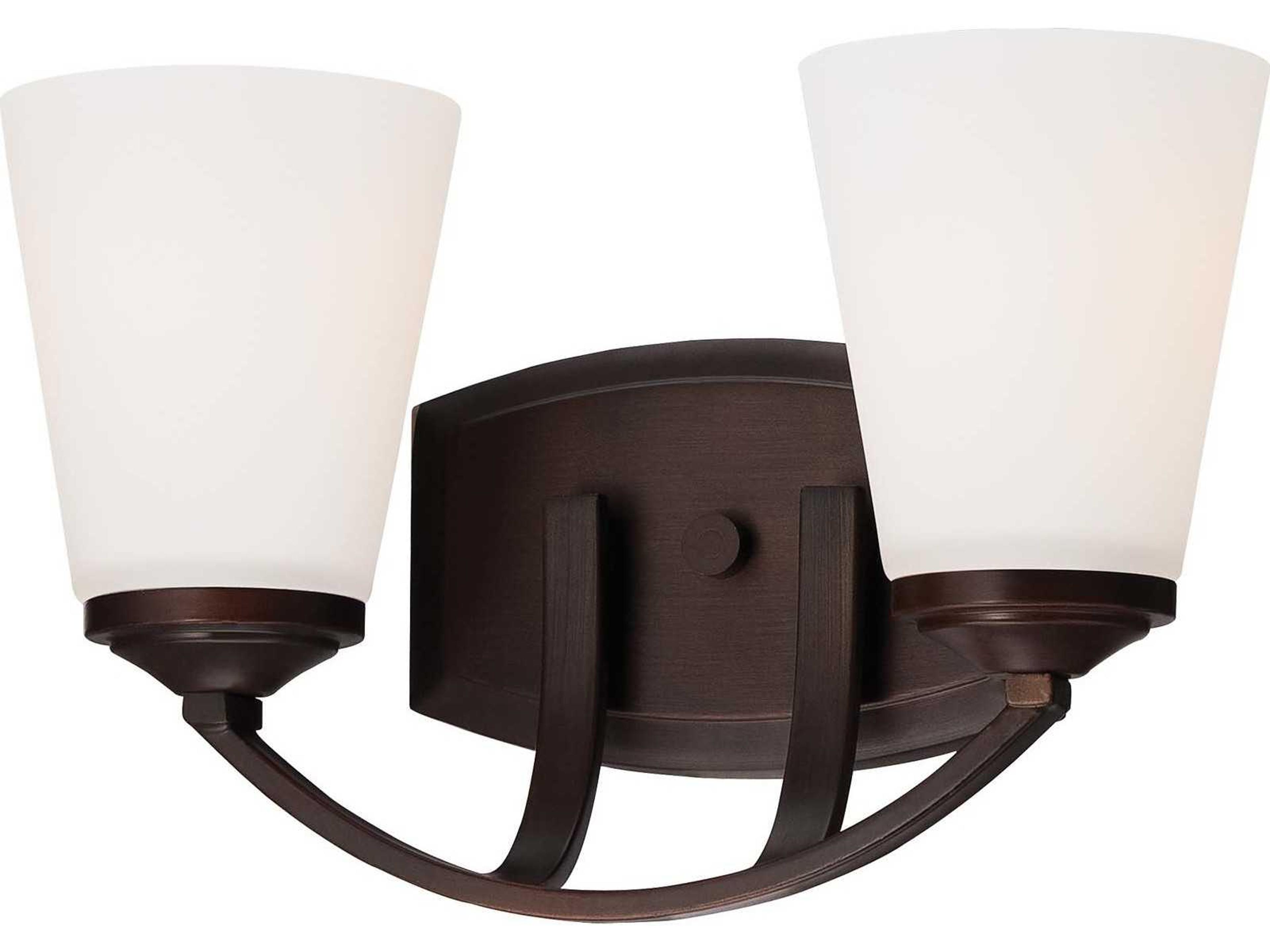 Overland Park Vintage Bronze Glass Vanity Light