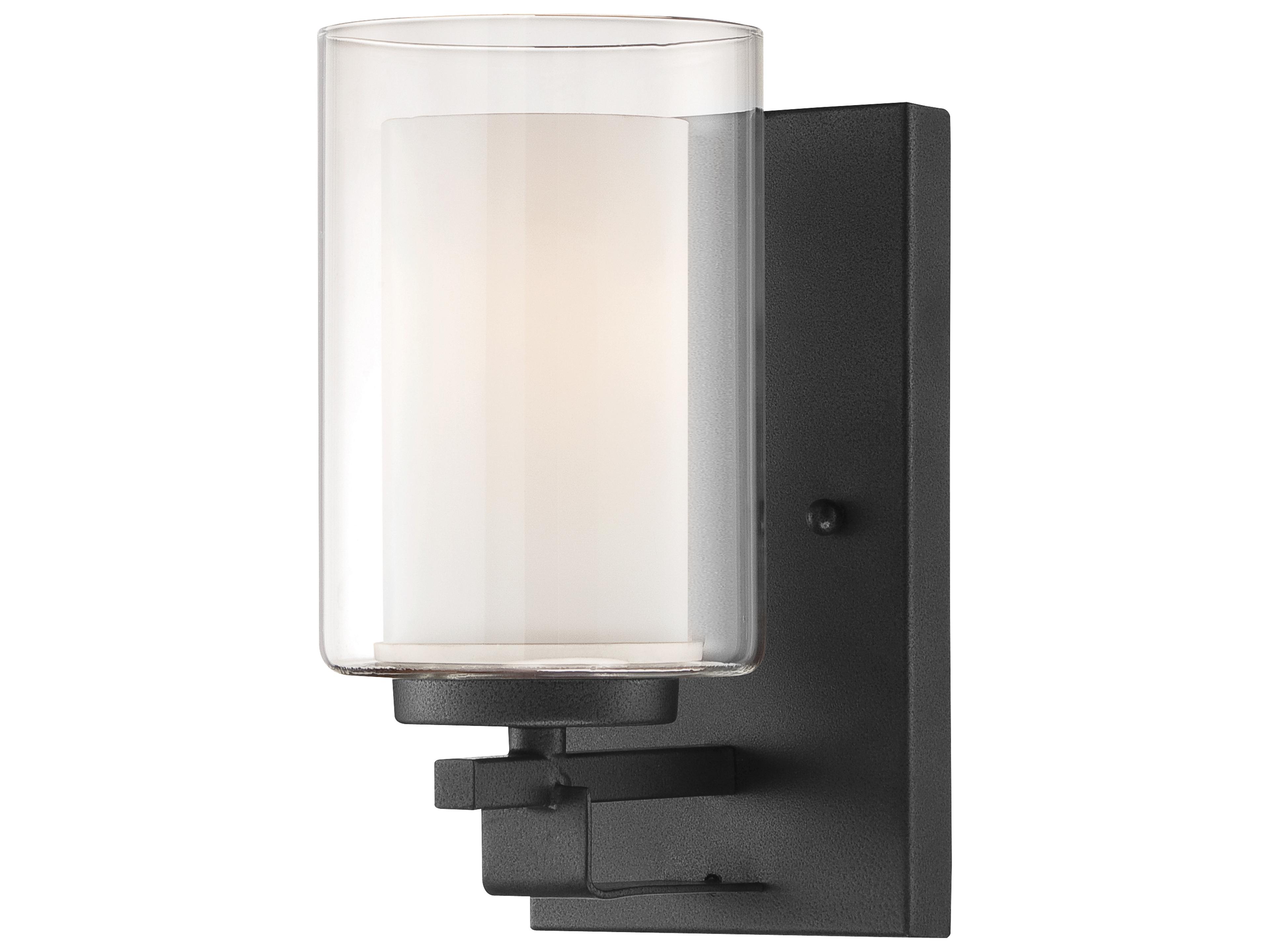 Parsons Studio 1-Light Sand Coal Black Glass LED Wall Sconce
