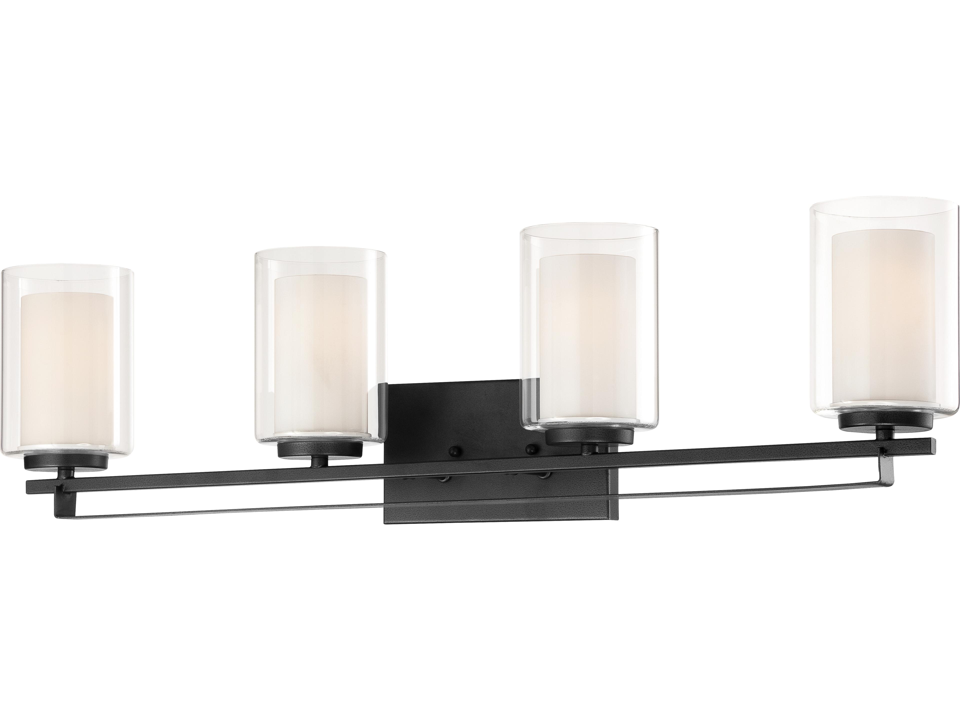 Parsons Studio 4-Light Sand Coal Black Glass LED Vanity Light