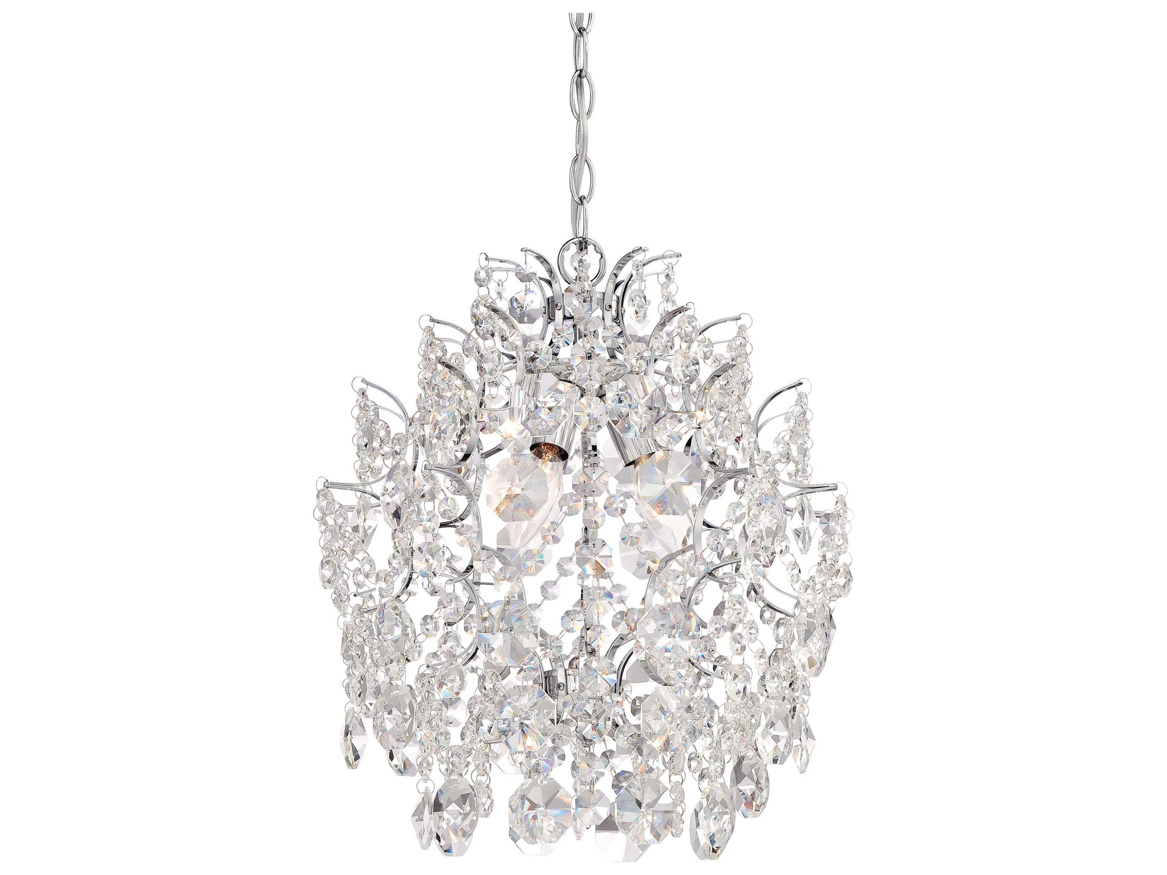 3-Light Chrome Linear Pendant