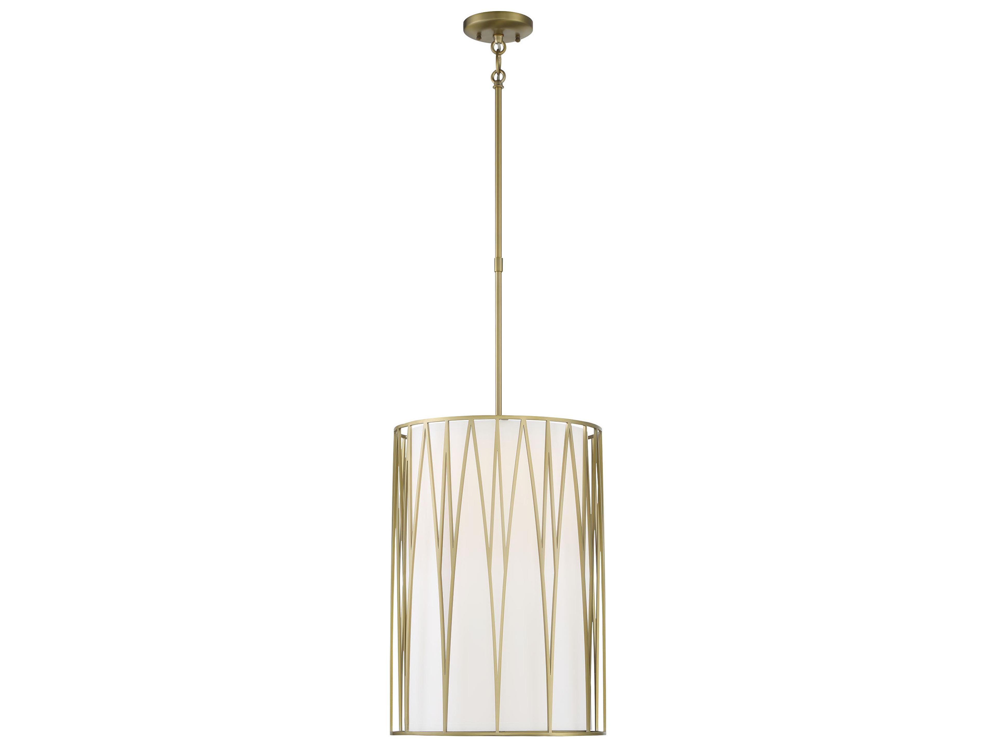 Regal Terrace 1-Light Soft Brass LED Cylinder Linear Pendant