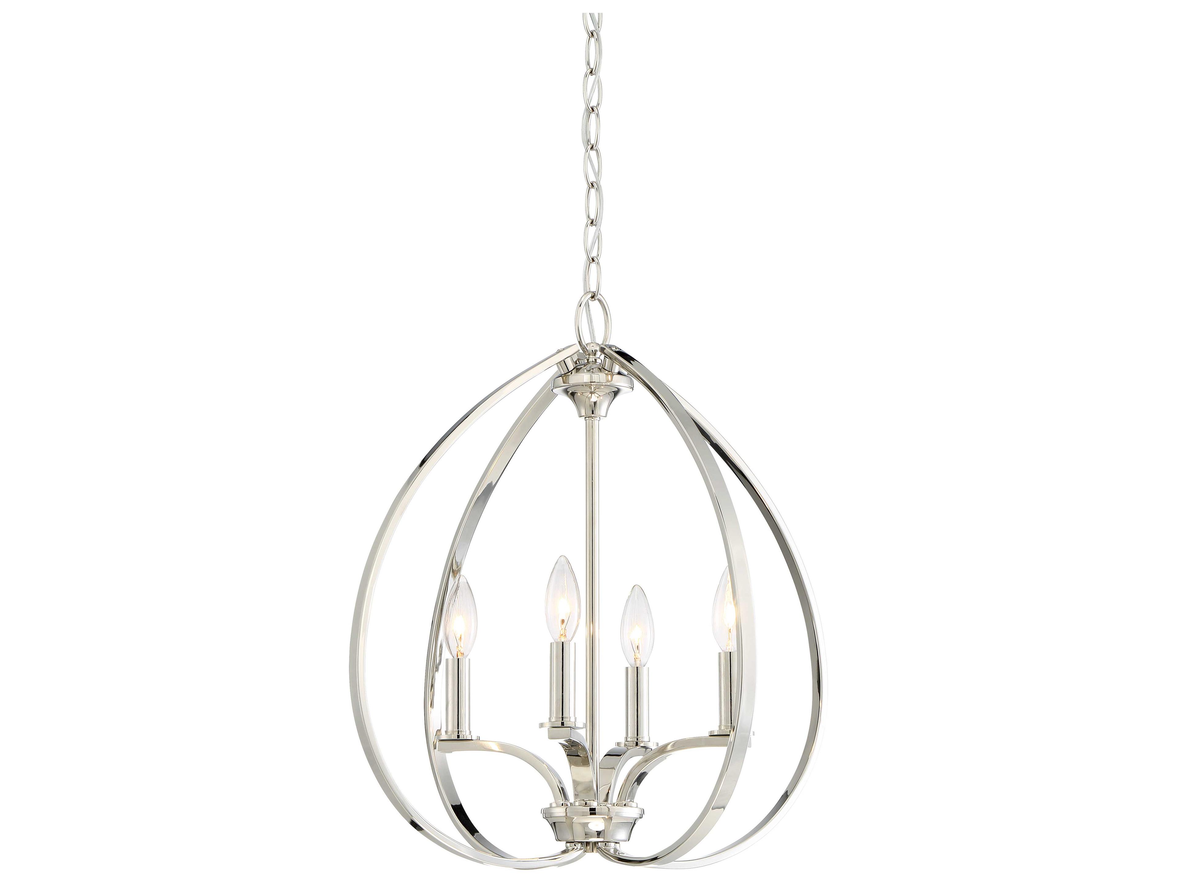 Tilbury 4-Light Polished Nickel Candelabra Chandelier