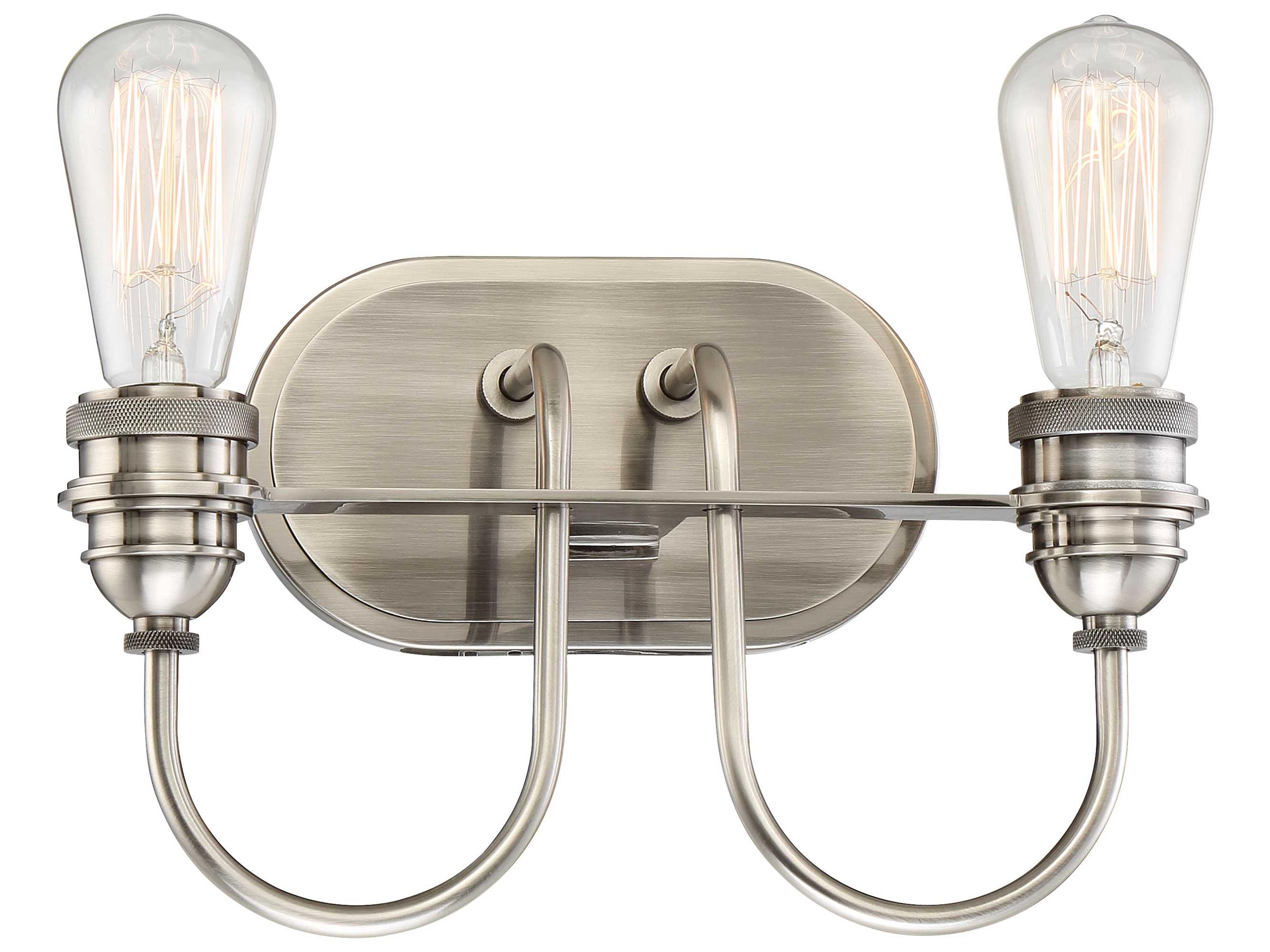 Uptown Edison Plated Pewter Vanity Light