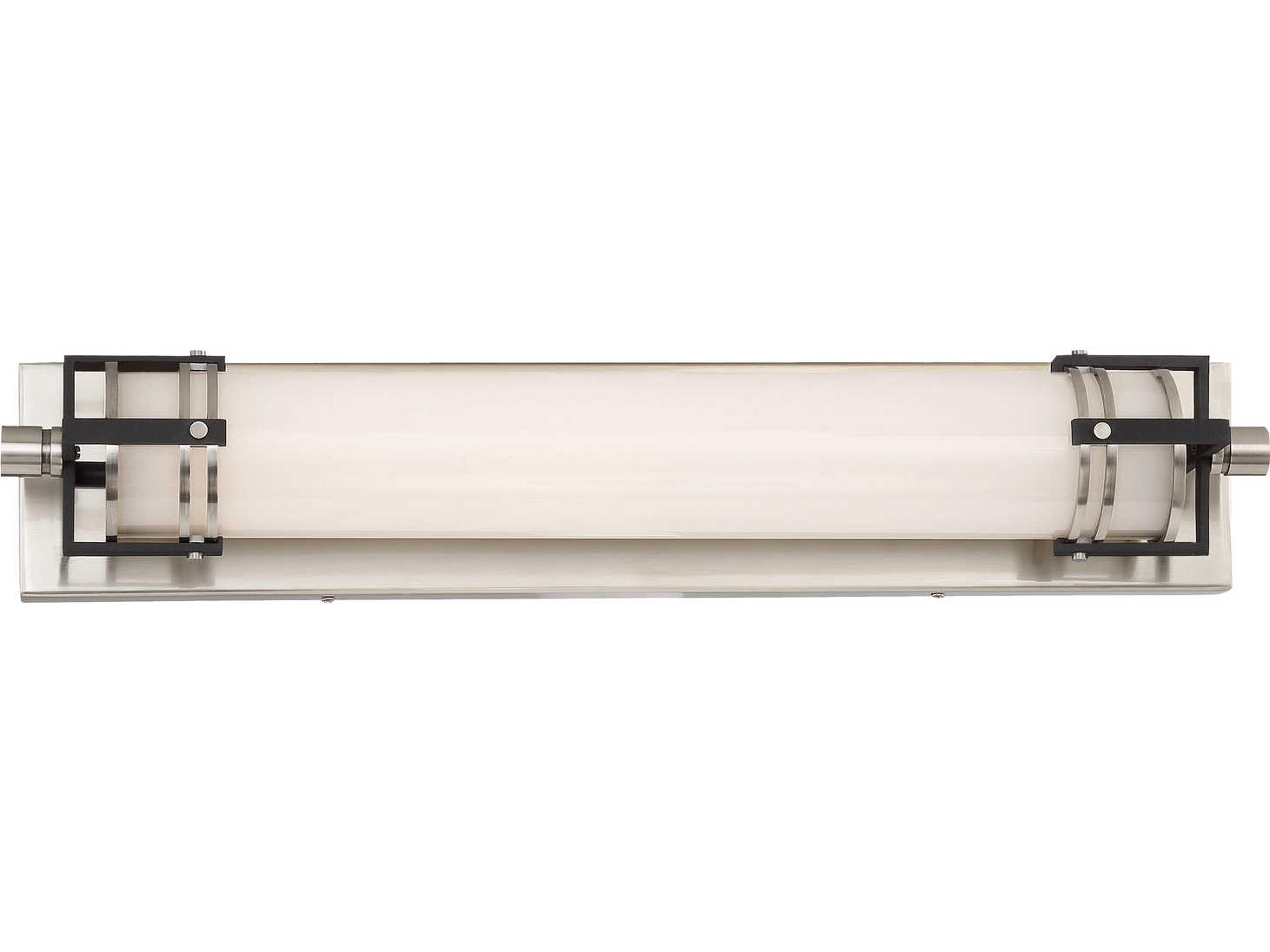 Minka Lavery 1-Light Brushed Nickel With Sand Black Glass LED Vanity Light