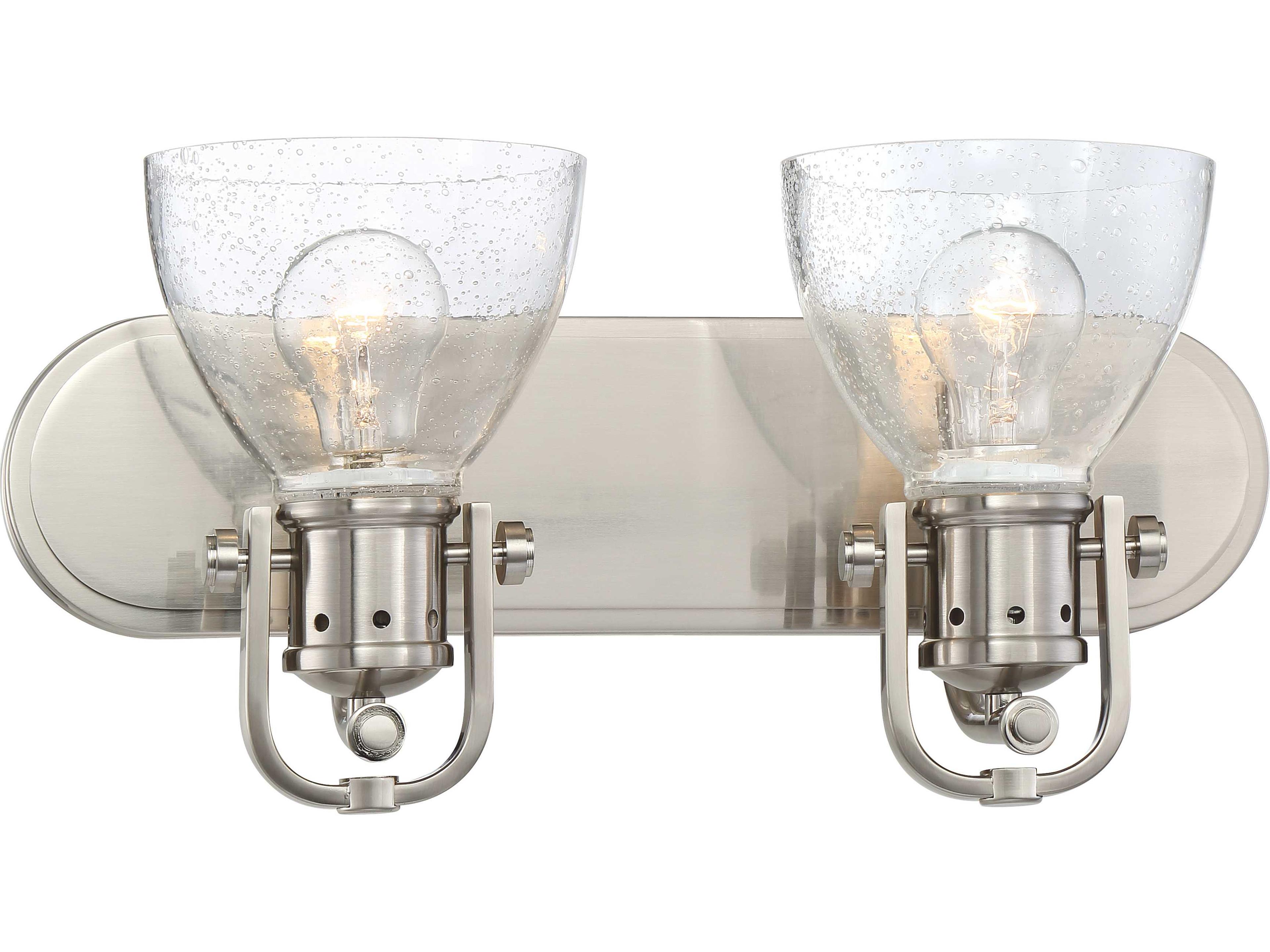 Minka Lavery Brushed Nickel Glass Vanity Light