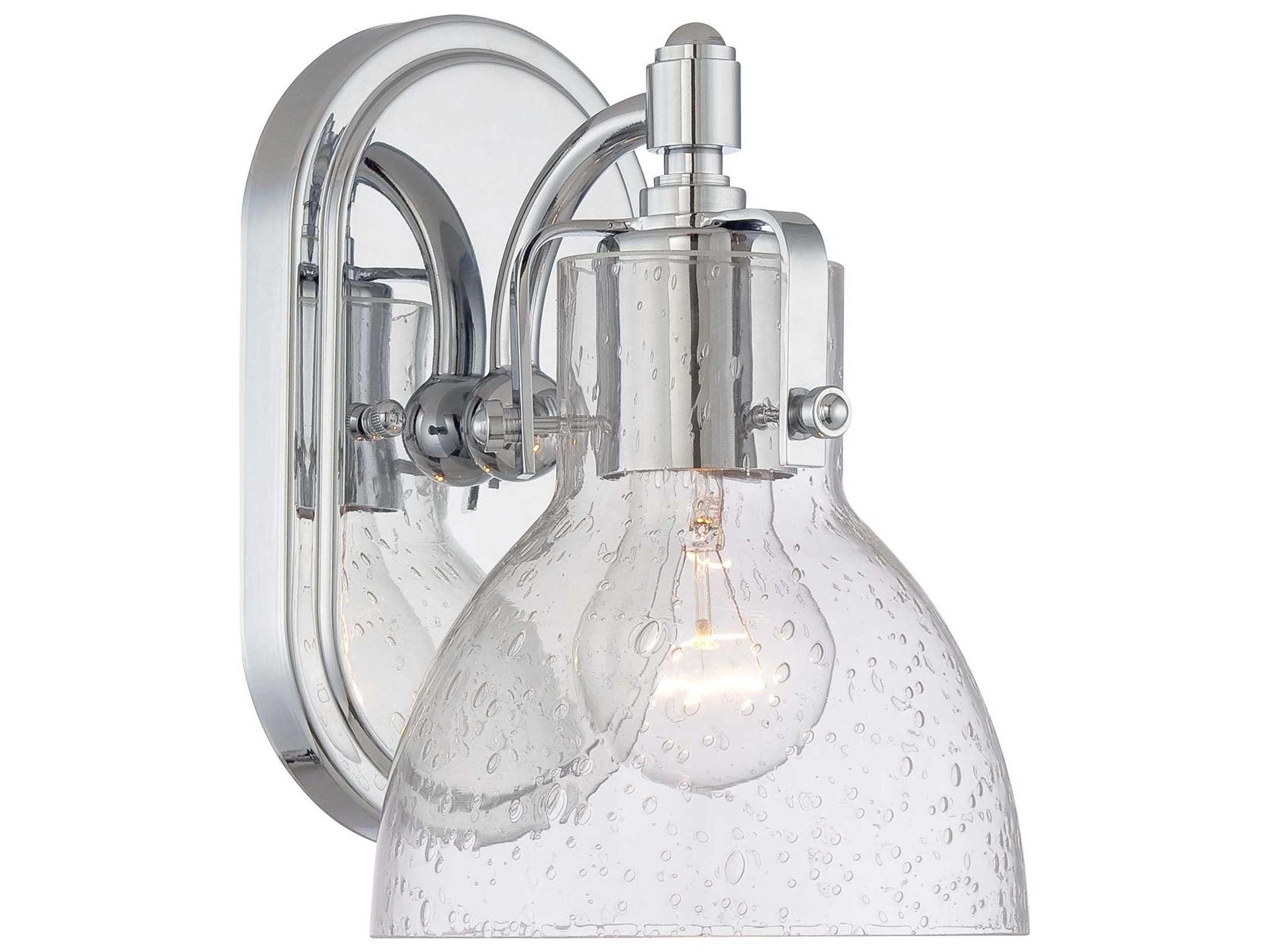 Minka Lavery Chrome Glass Wall Sconce