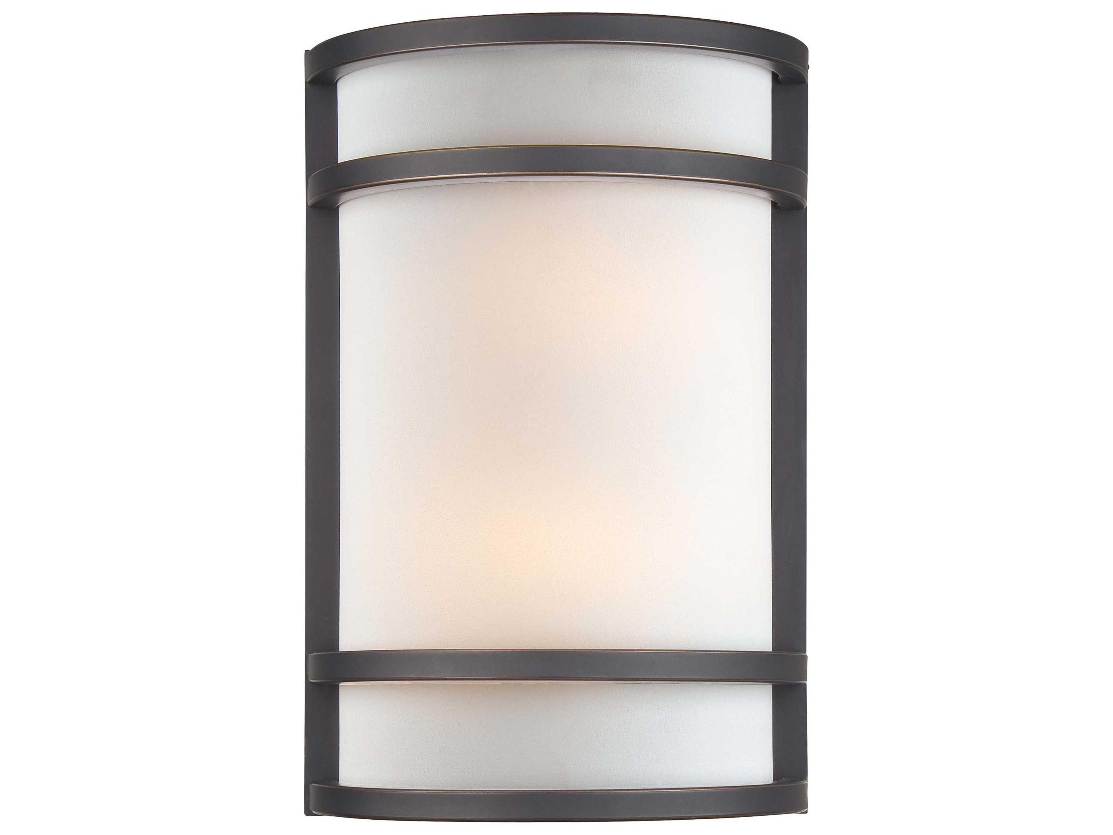 Dark Restoration Bronze Glass Wall Sconce