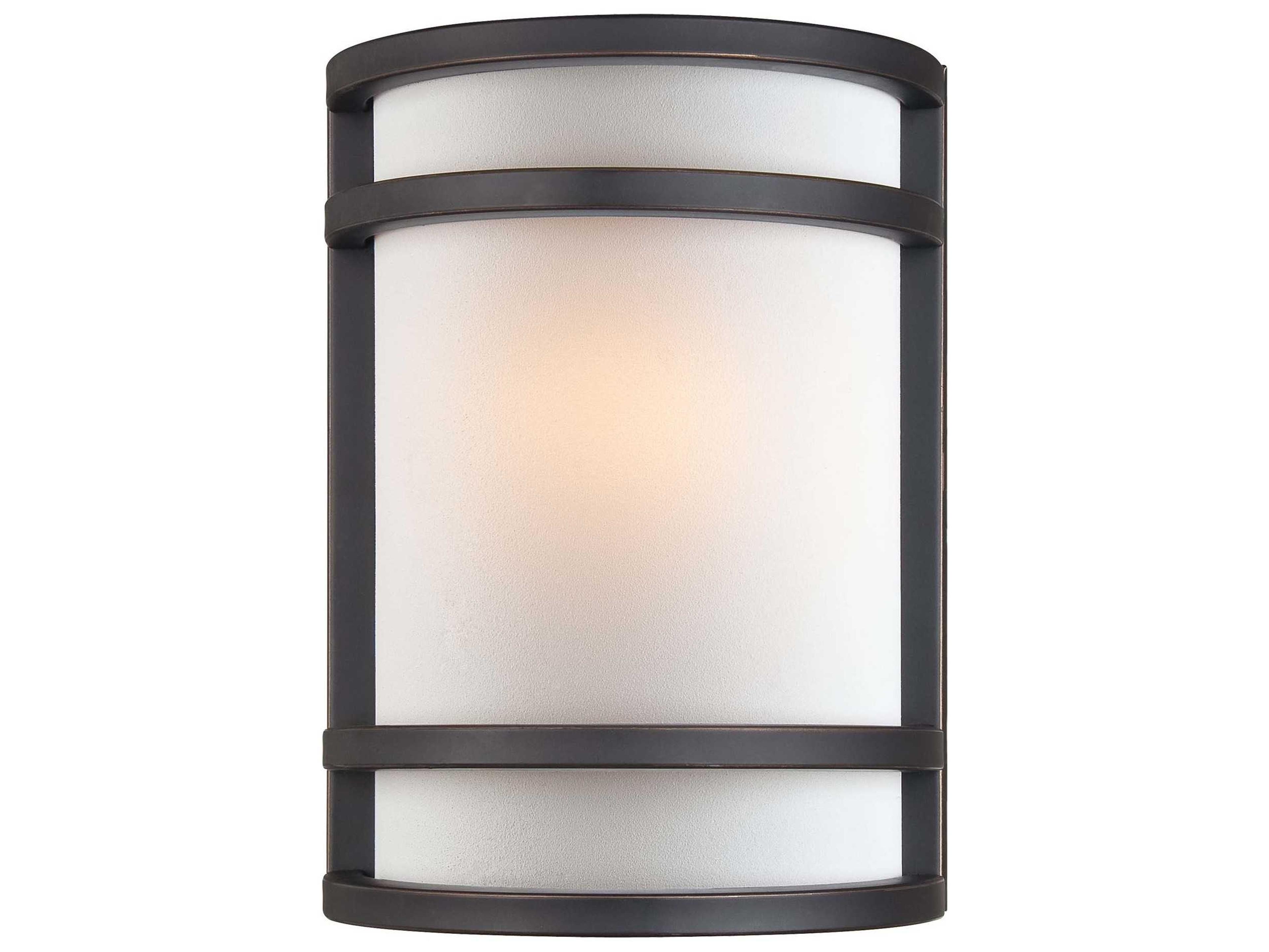 Dark Restoration Bronze Glass LED Wall Sconce