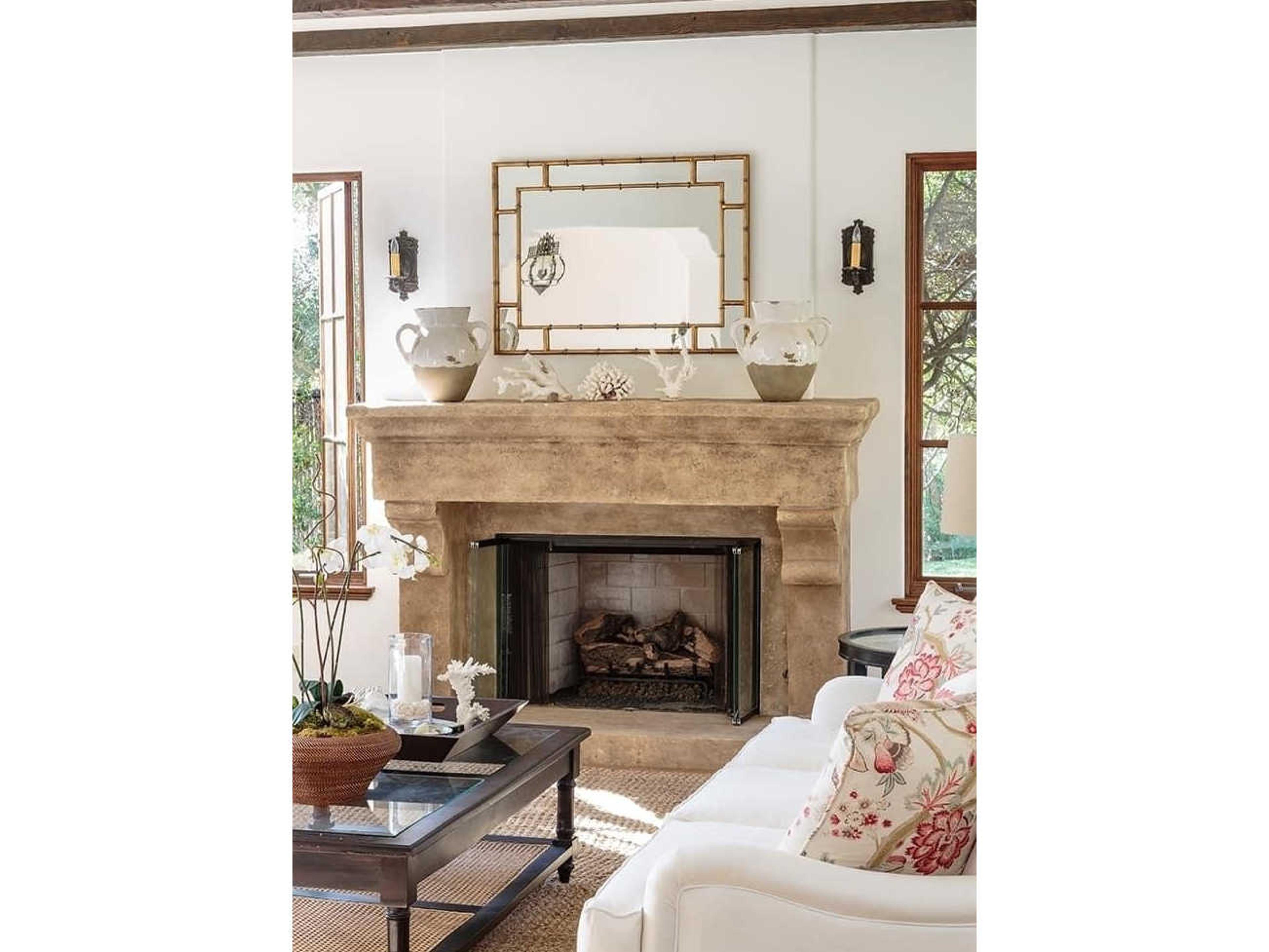 Mirror Home Gold Leaf Rectangular Wall Mirror