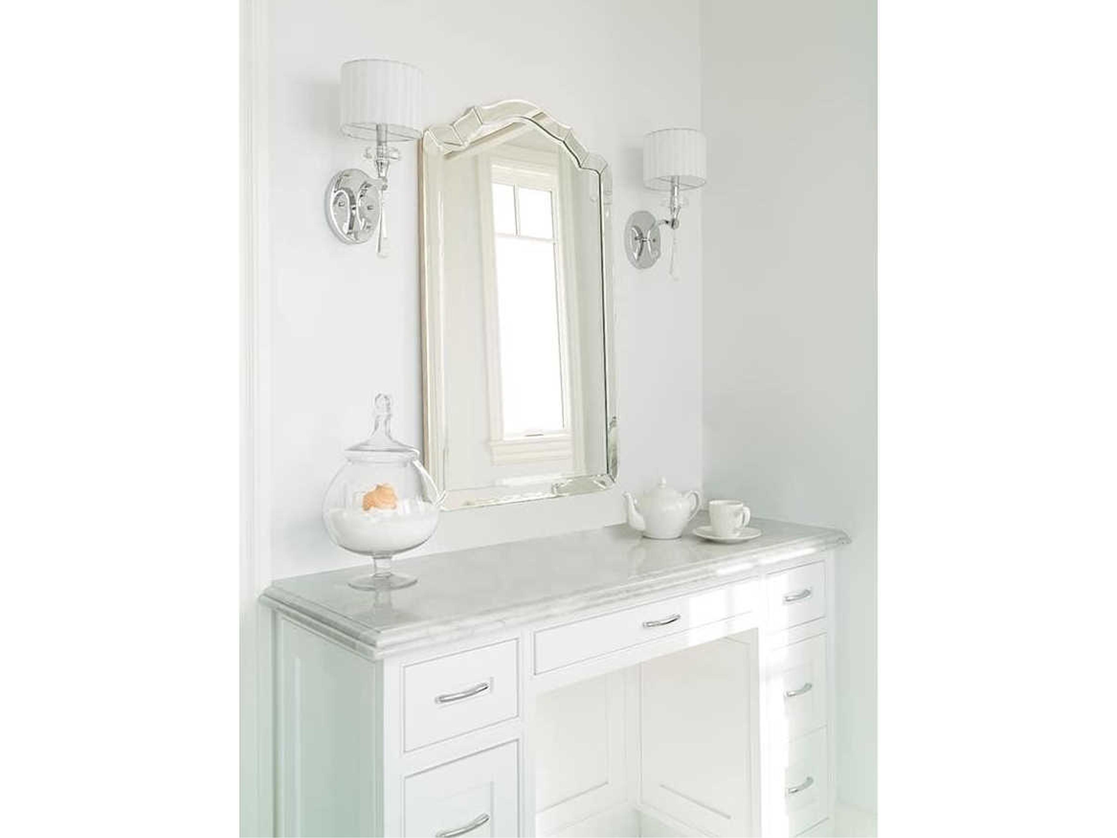 Mirror Home Antiqued Silver Leaf Sides Wall Mirror