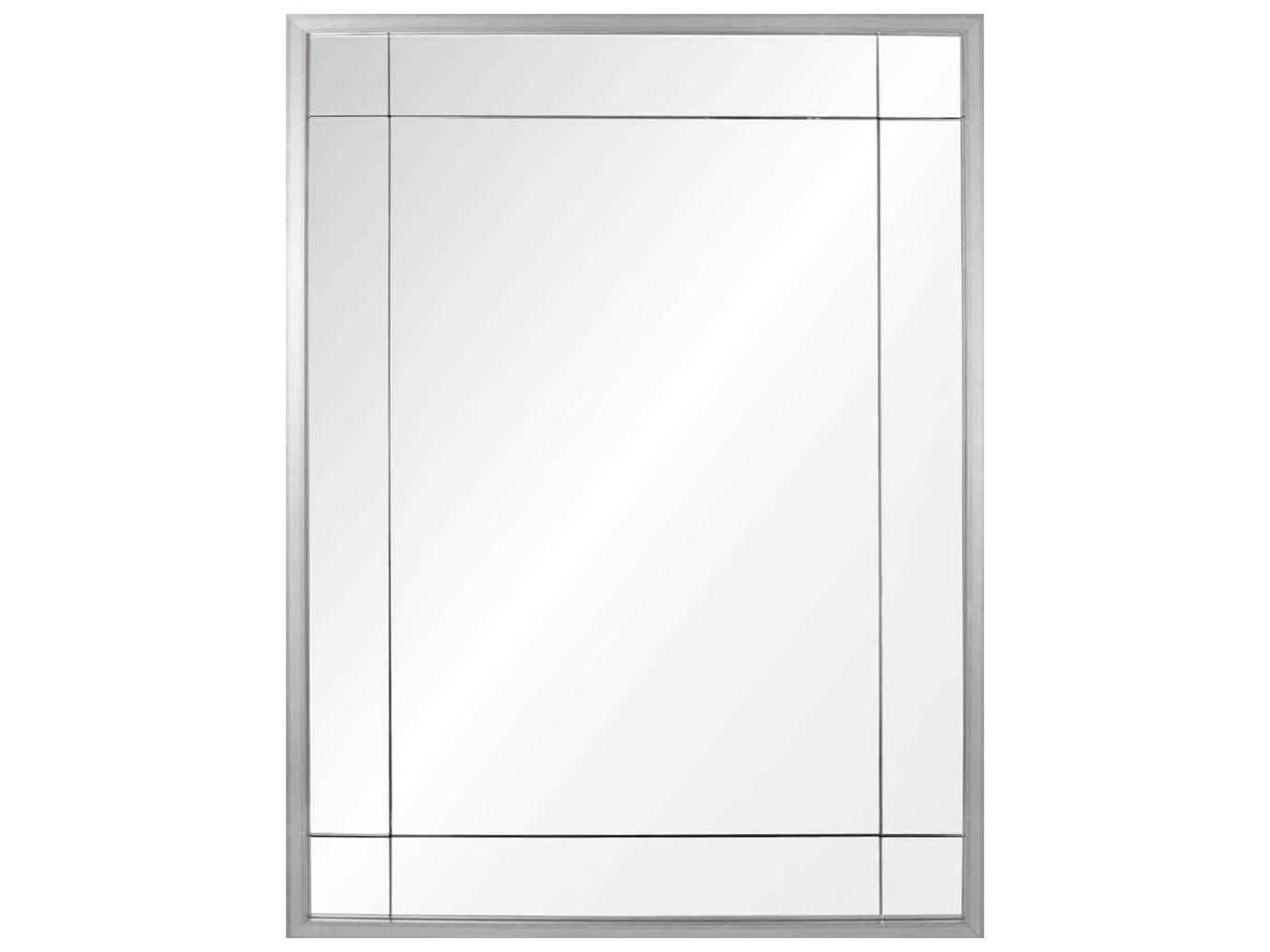 Silver Leaf Ebony Rectangular Wall Mirror