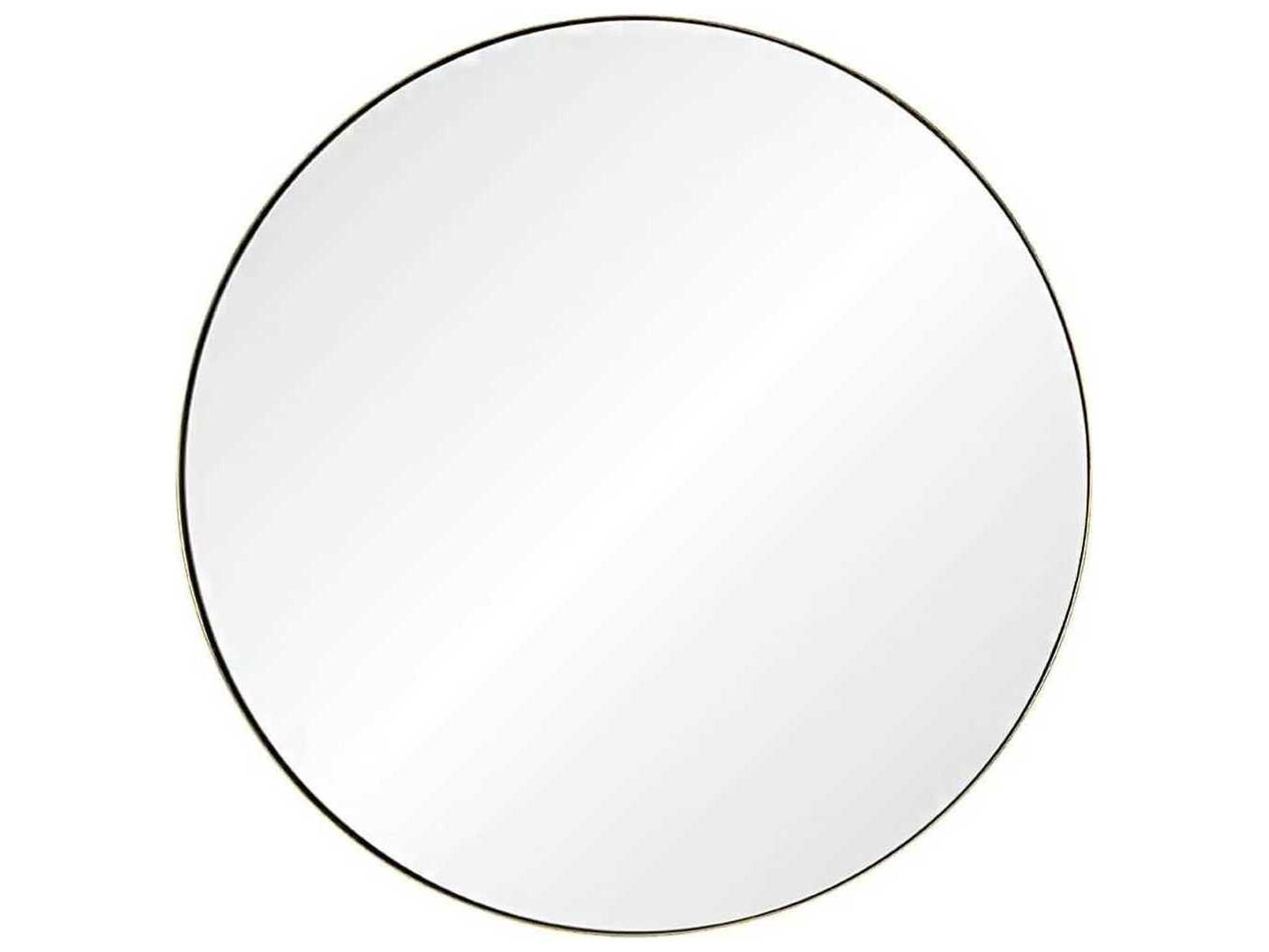 Burnished Brass Round Wall Mirror