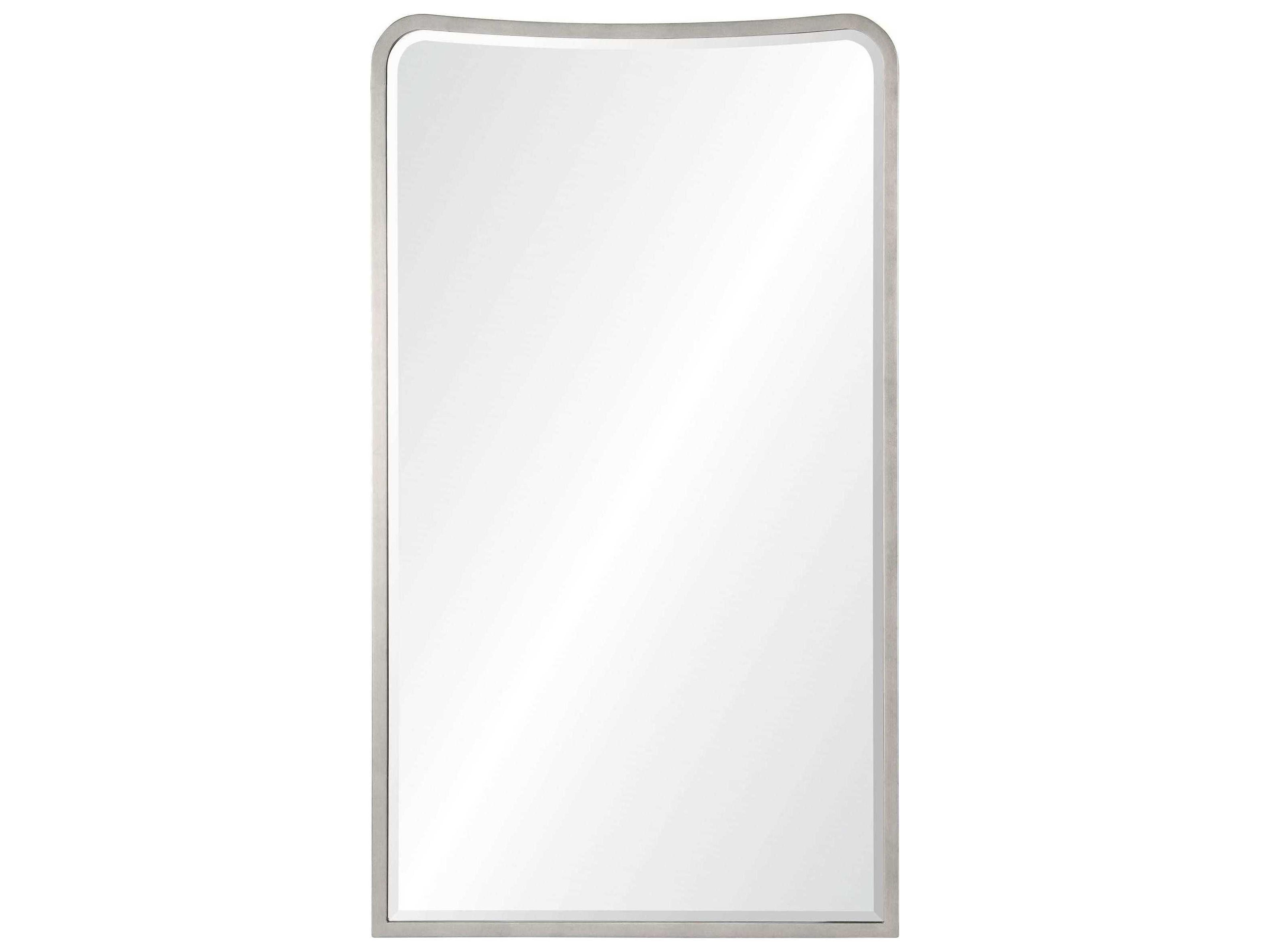 Mirror Home Antiqued Silver Leaf Rectangular Wall Mirror