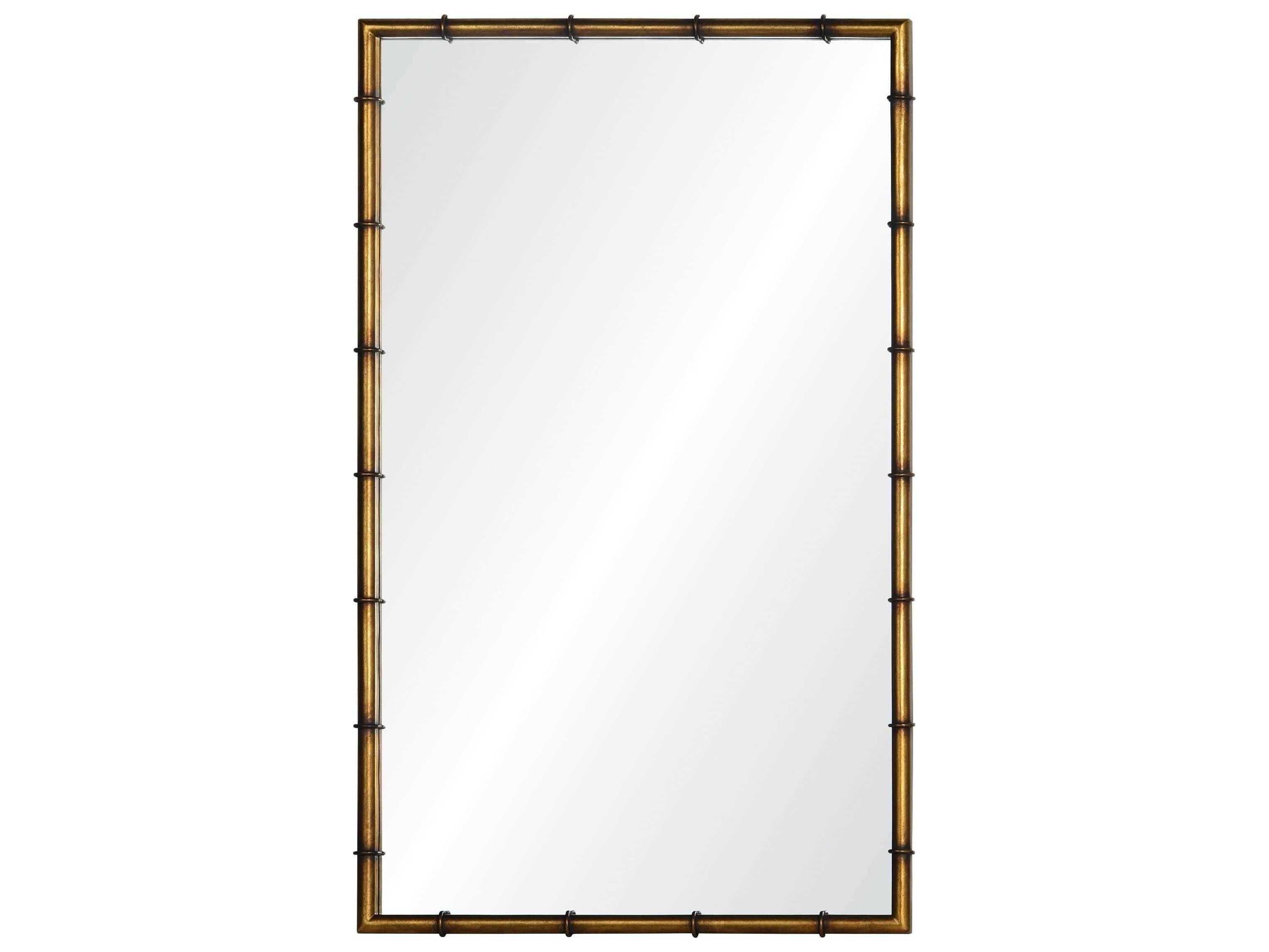 Barclay Butera Gold Leaf Rectangular Wall Mirror