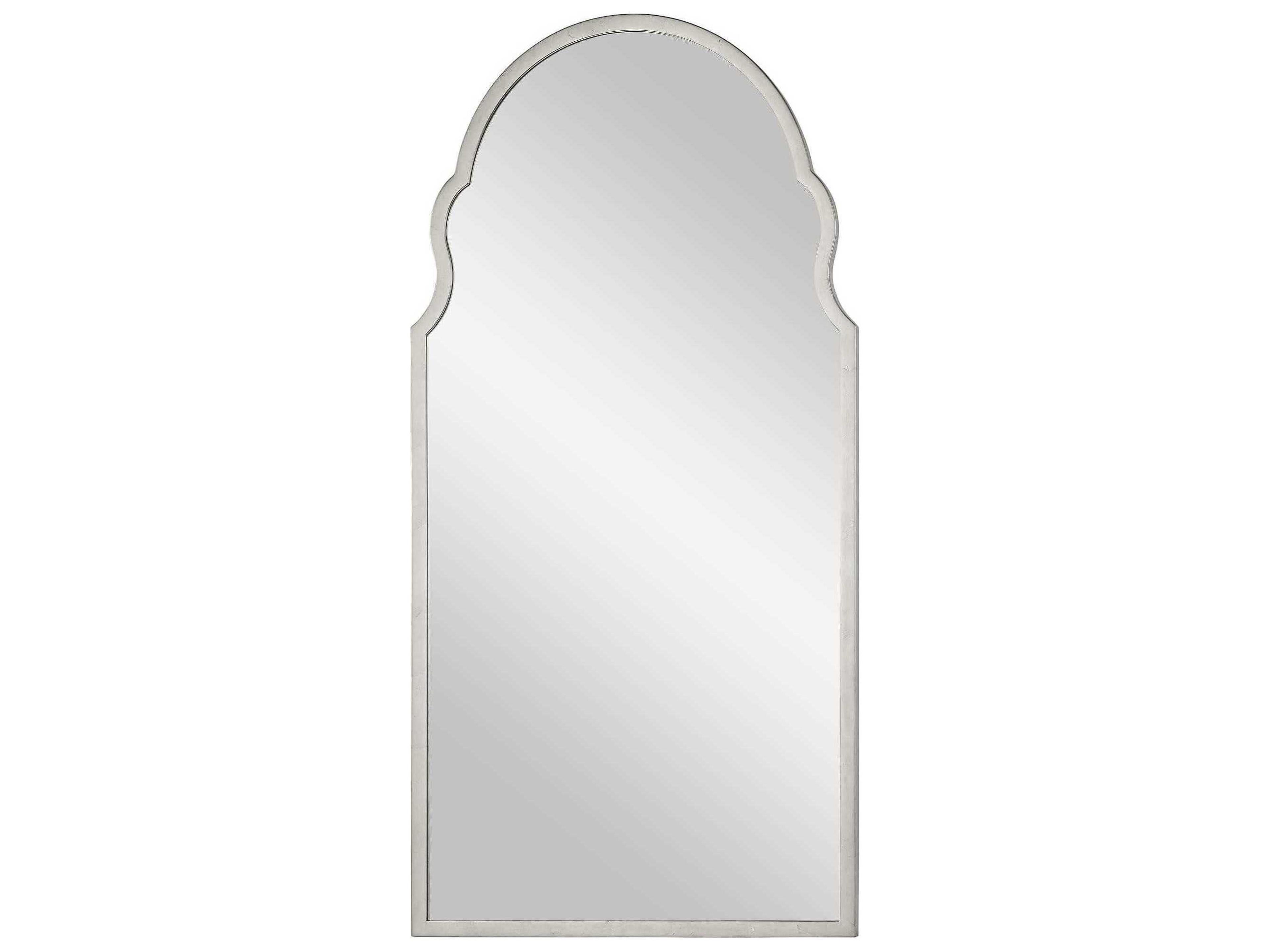 Bunny Williams Distressed Silver Leaf Wall Mirror