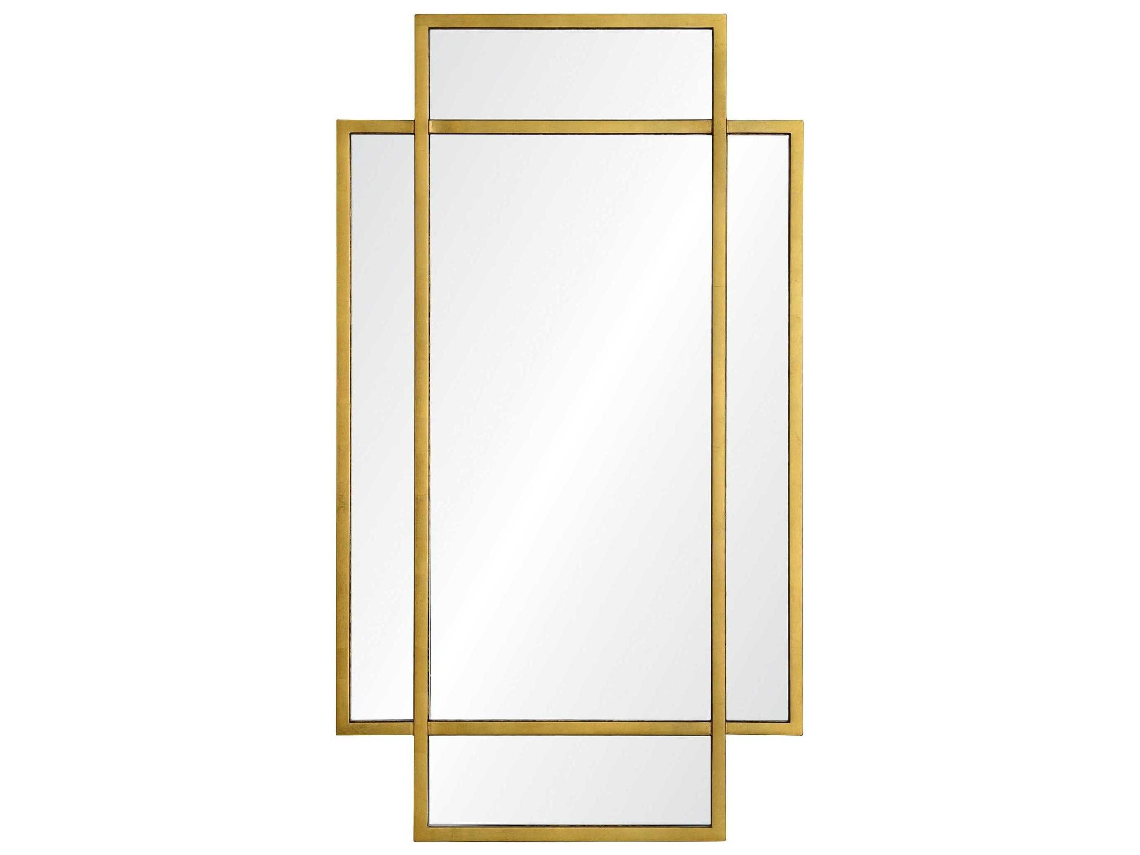 Jamie Drake Cosmopolitan Gold Leaf Rectangular Wall Mirror