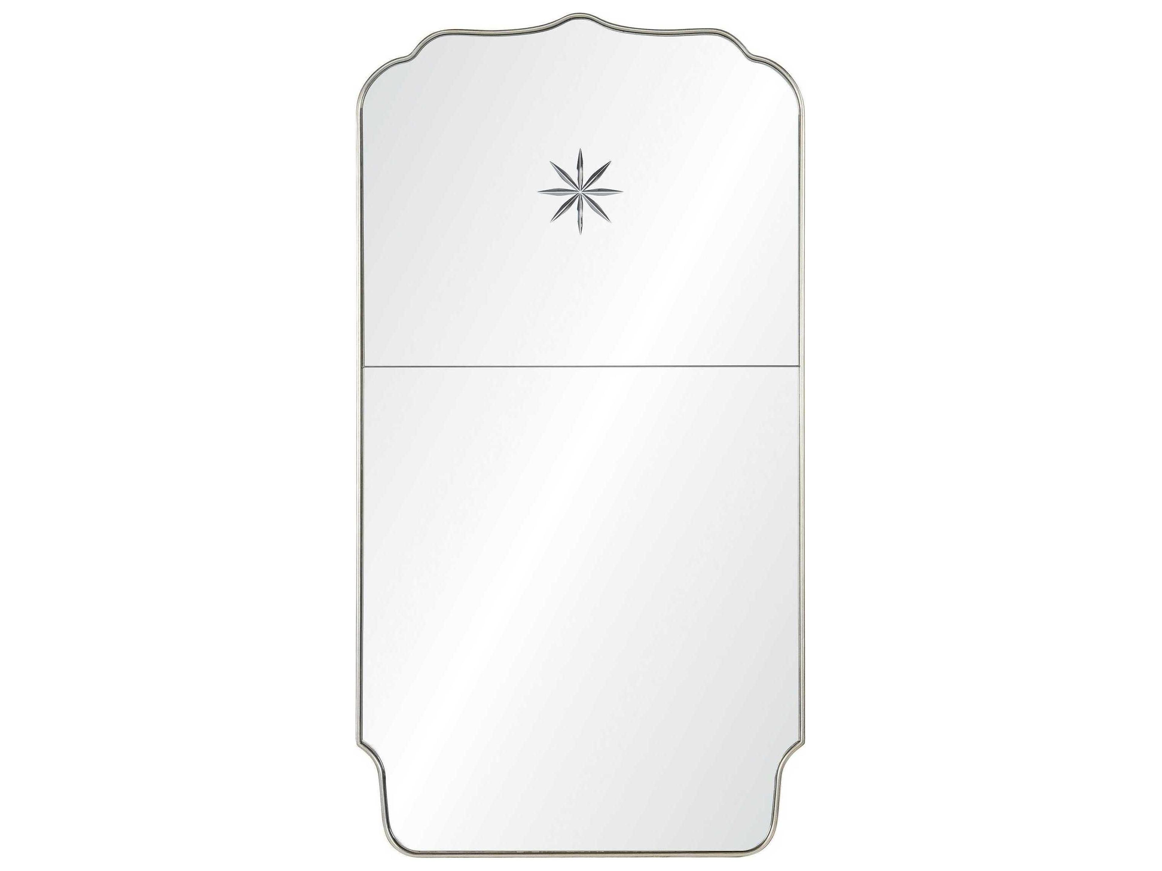 Michael S. Smith Antiqued Silver Leaf Rectangular Wall Mirror