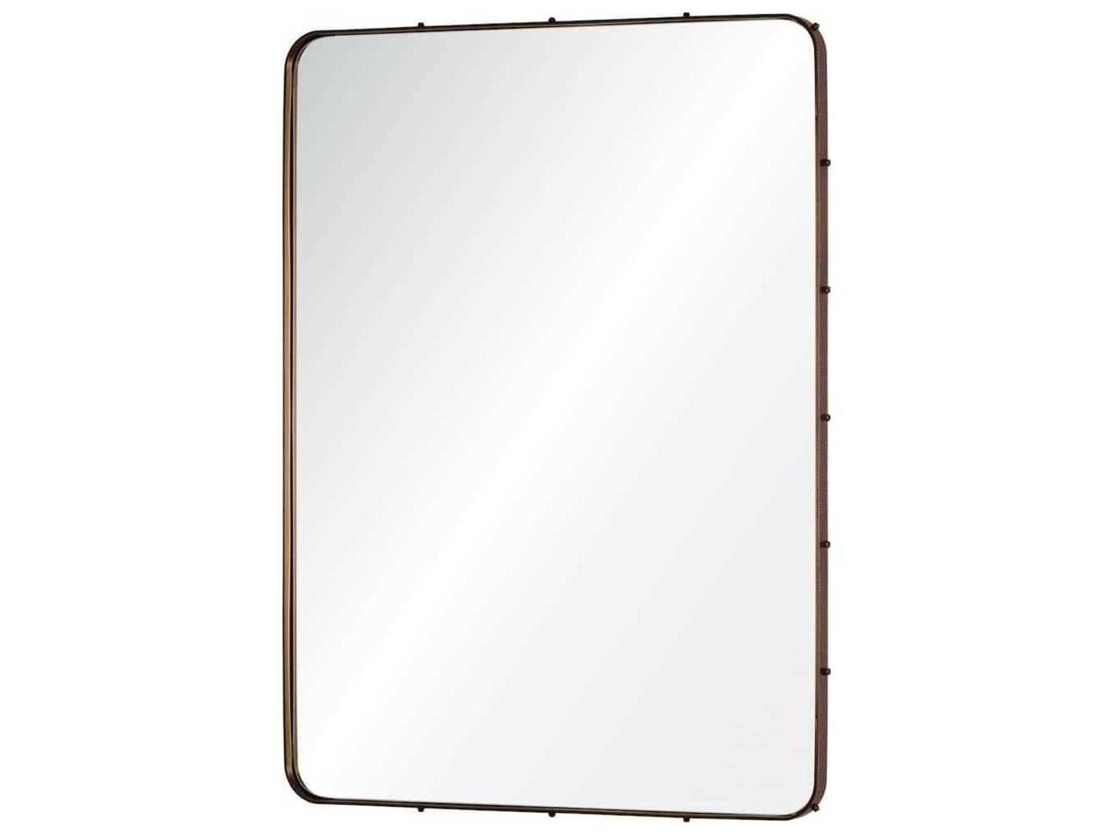 Michael S. Smith Brompton Antiqued Light Bronze Rectangular Wall Mirror