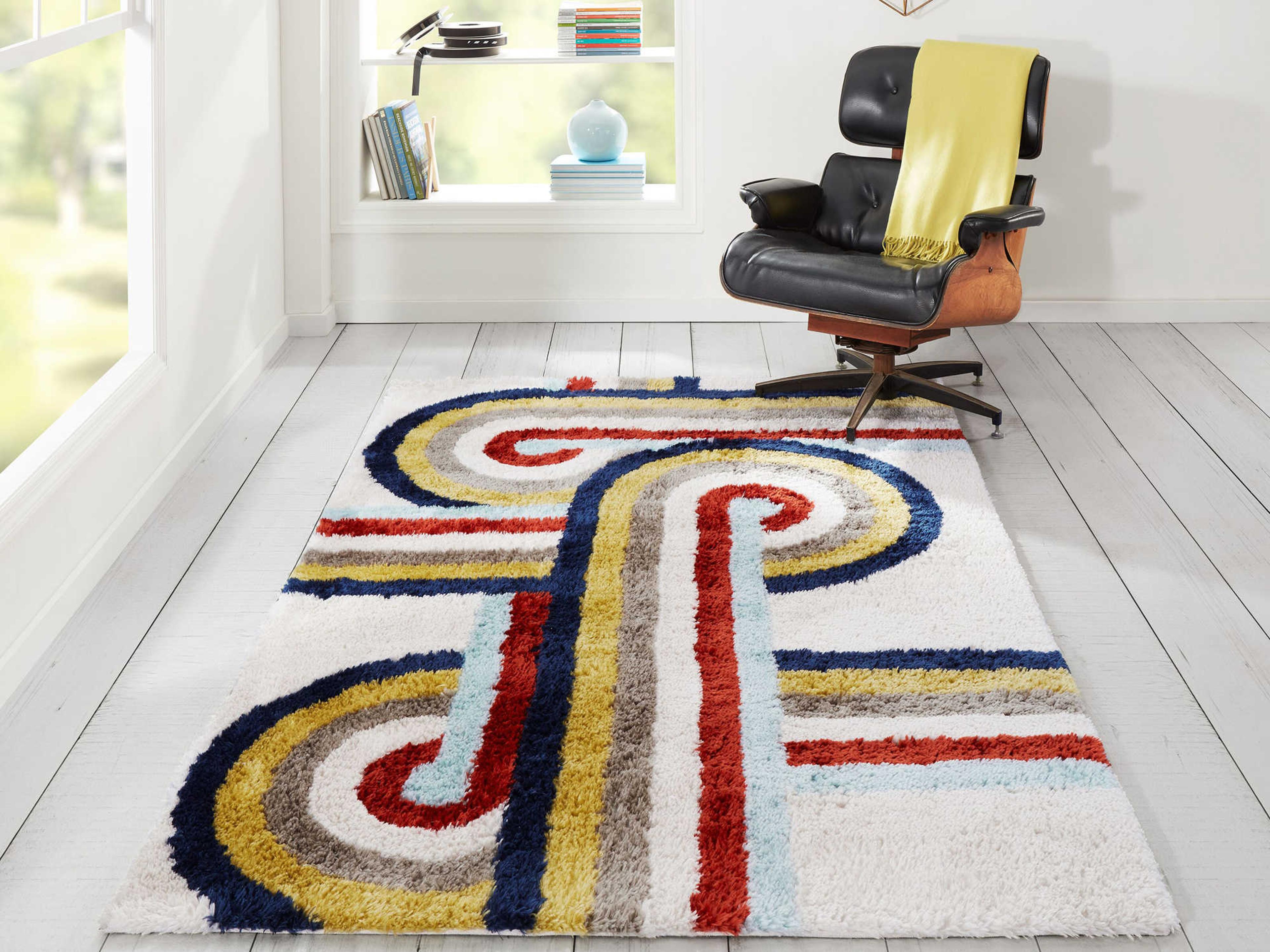 Momeni Retro Shag Geometric Area Rug