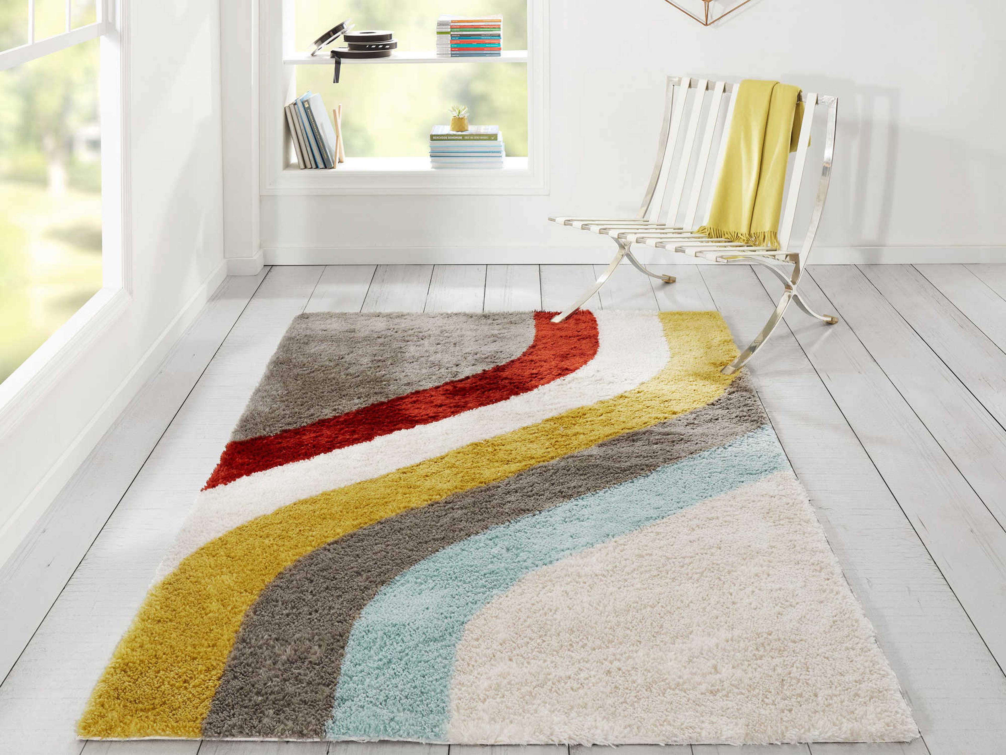 Momeni Retro Shag Striped Area Rug