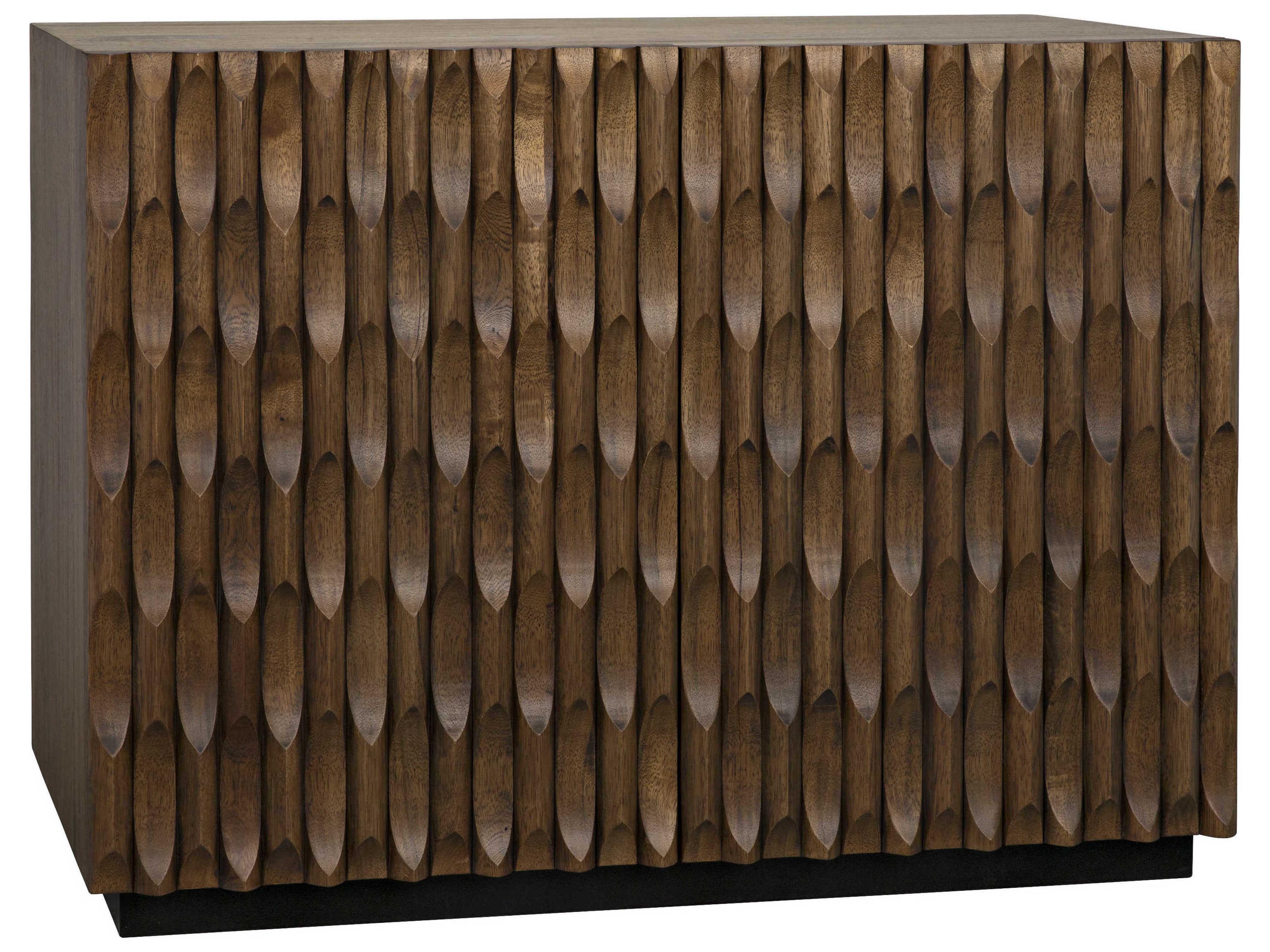 43" Walnut Wood Dark Sideboard