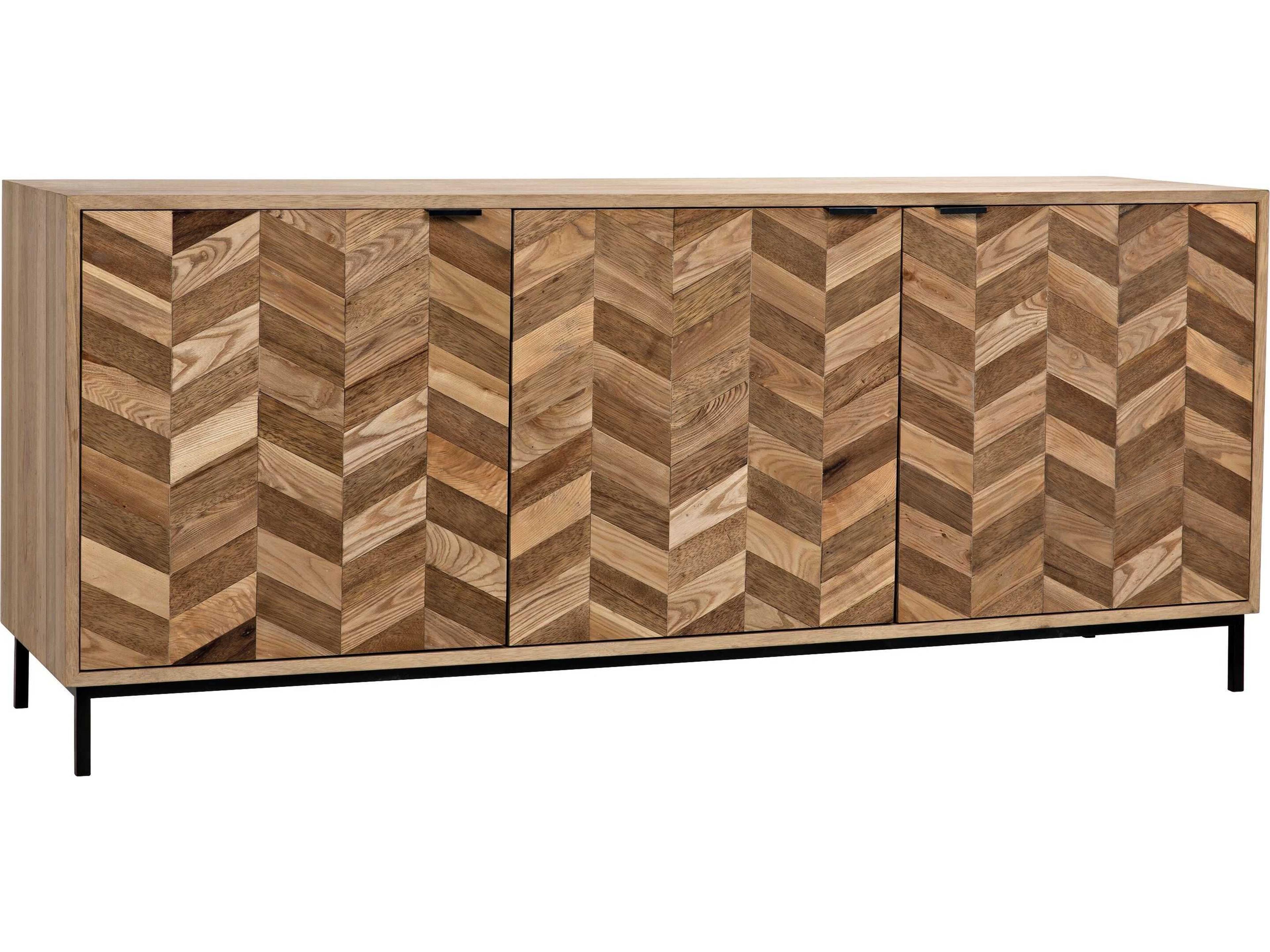 Noir 76" Walnut Wood Washed Sideboard