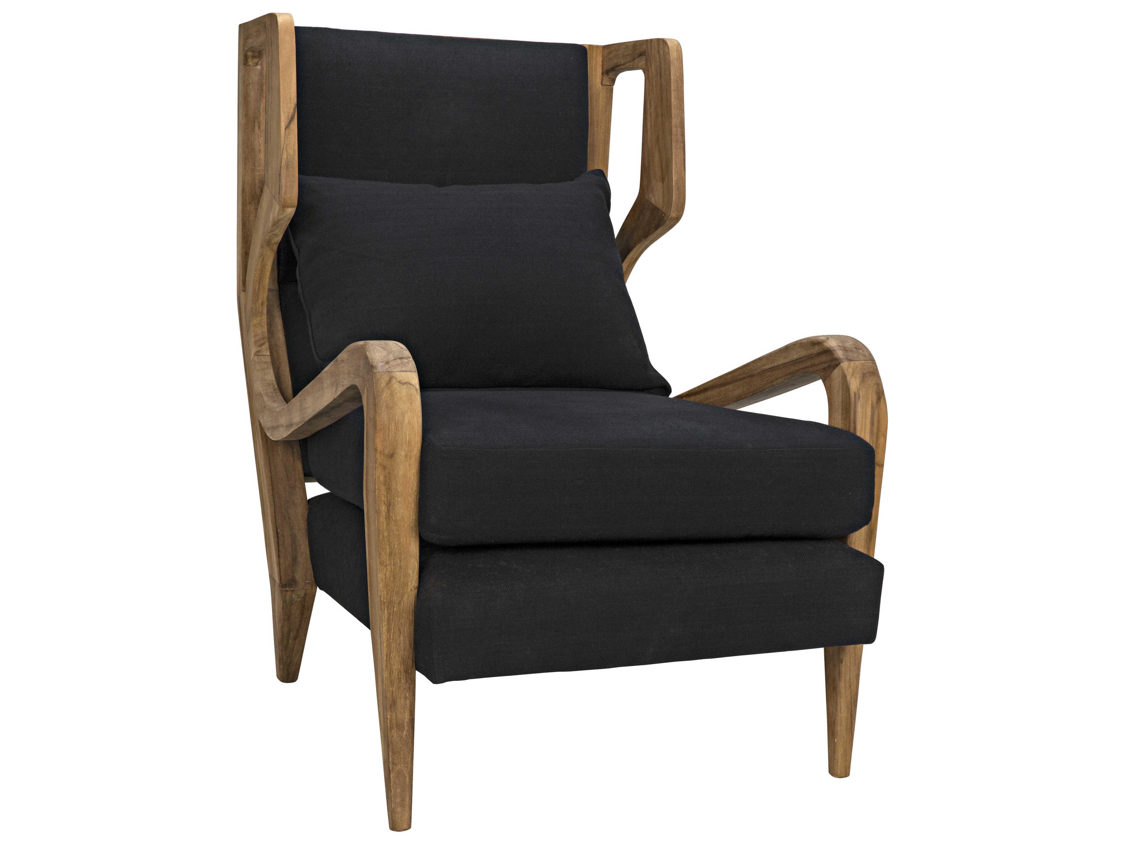 Black Fabric Accent Chair