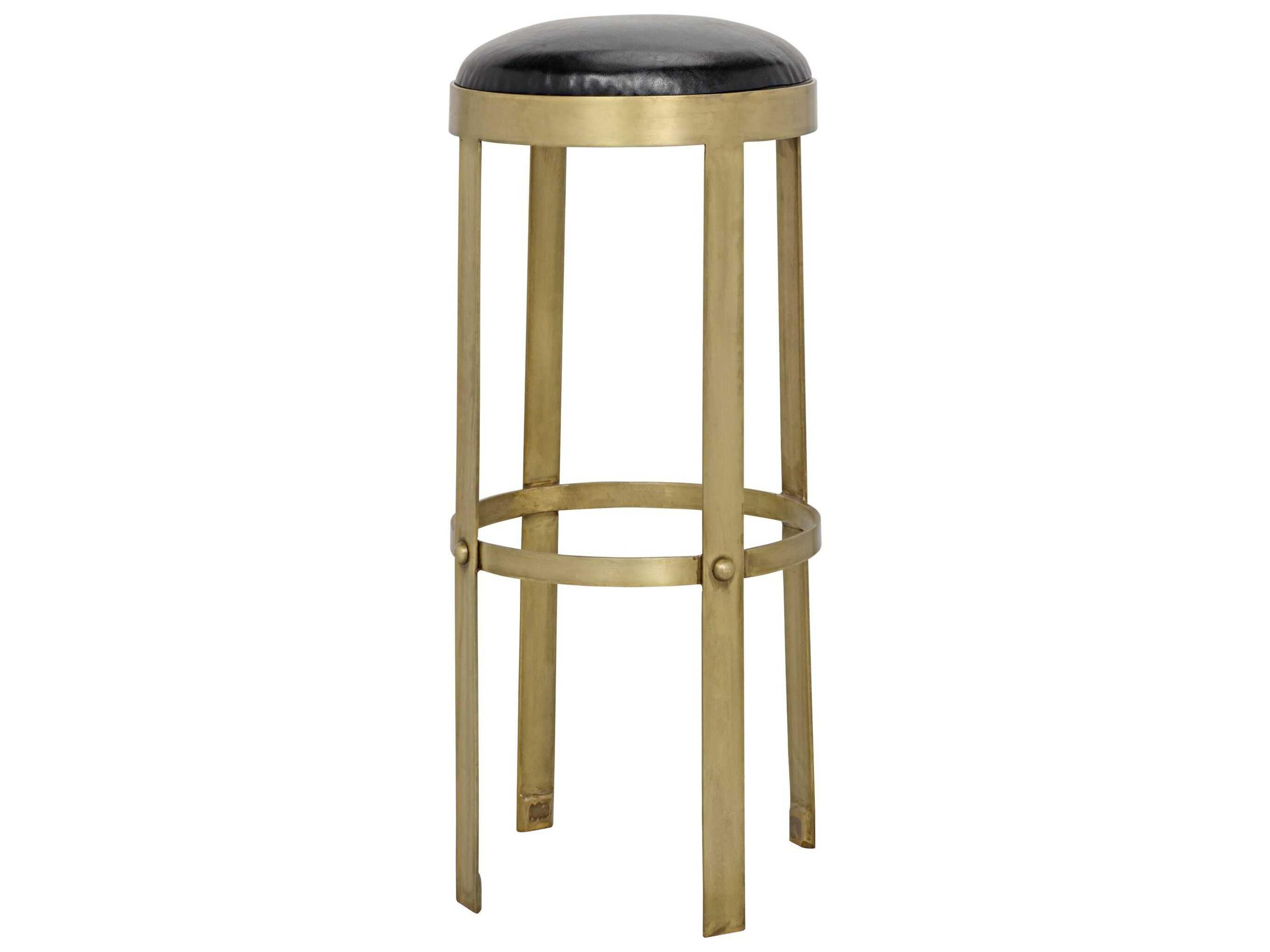 Leather Gold Bar Stool