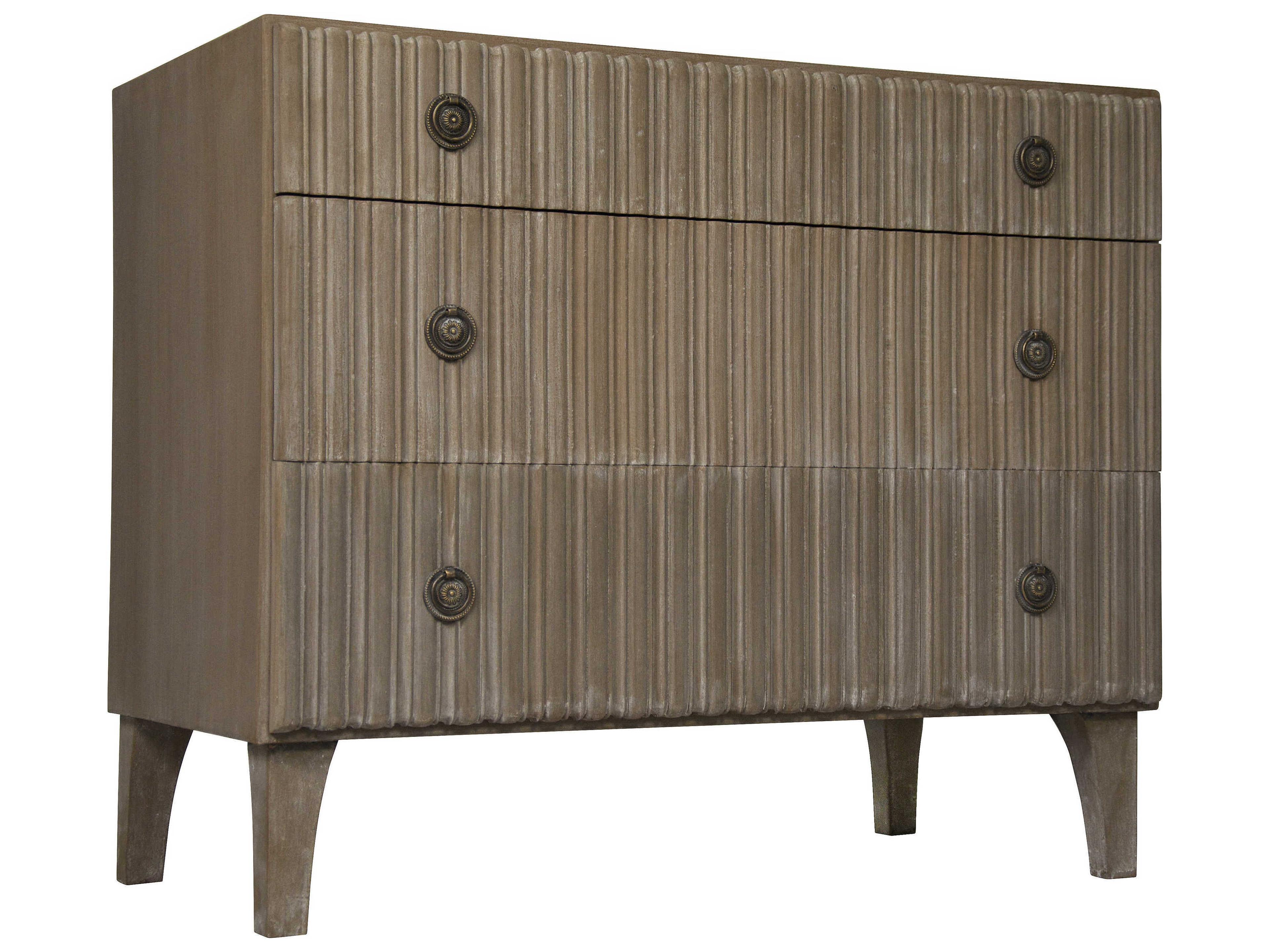 Bedroom Storage Daryl 3-Drawers Brown Mahogany Wood Dresser
