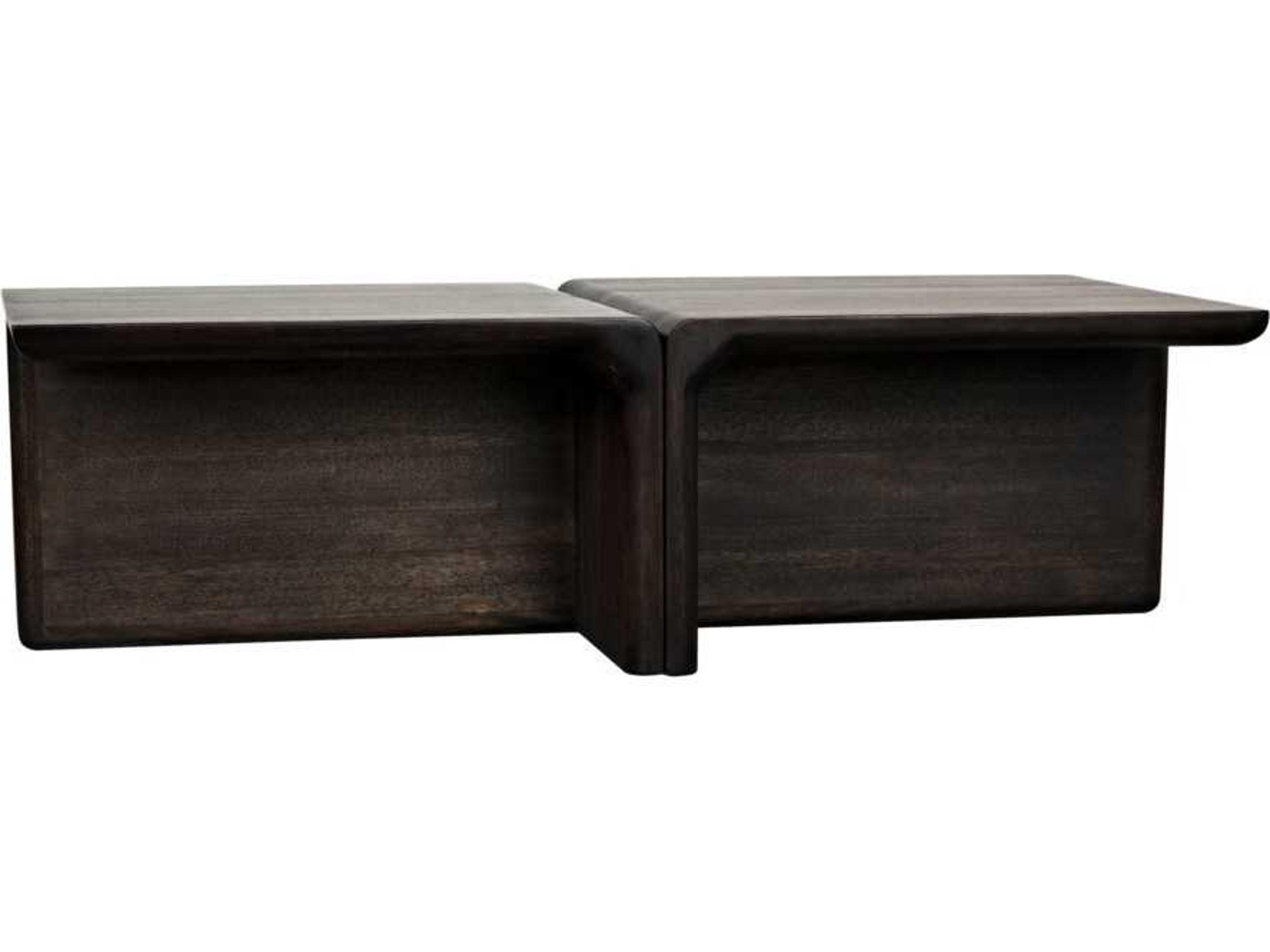 Rectangular Wood Ebony Walnut Coffee Table
