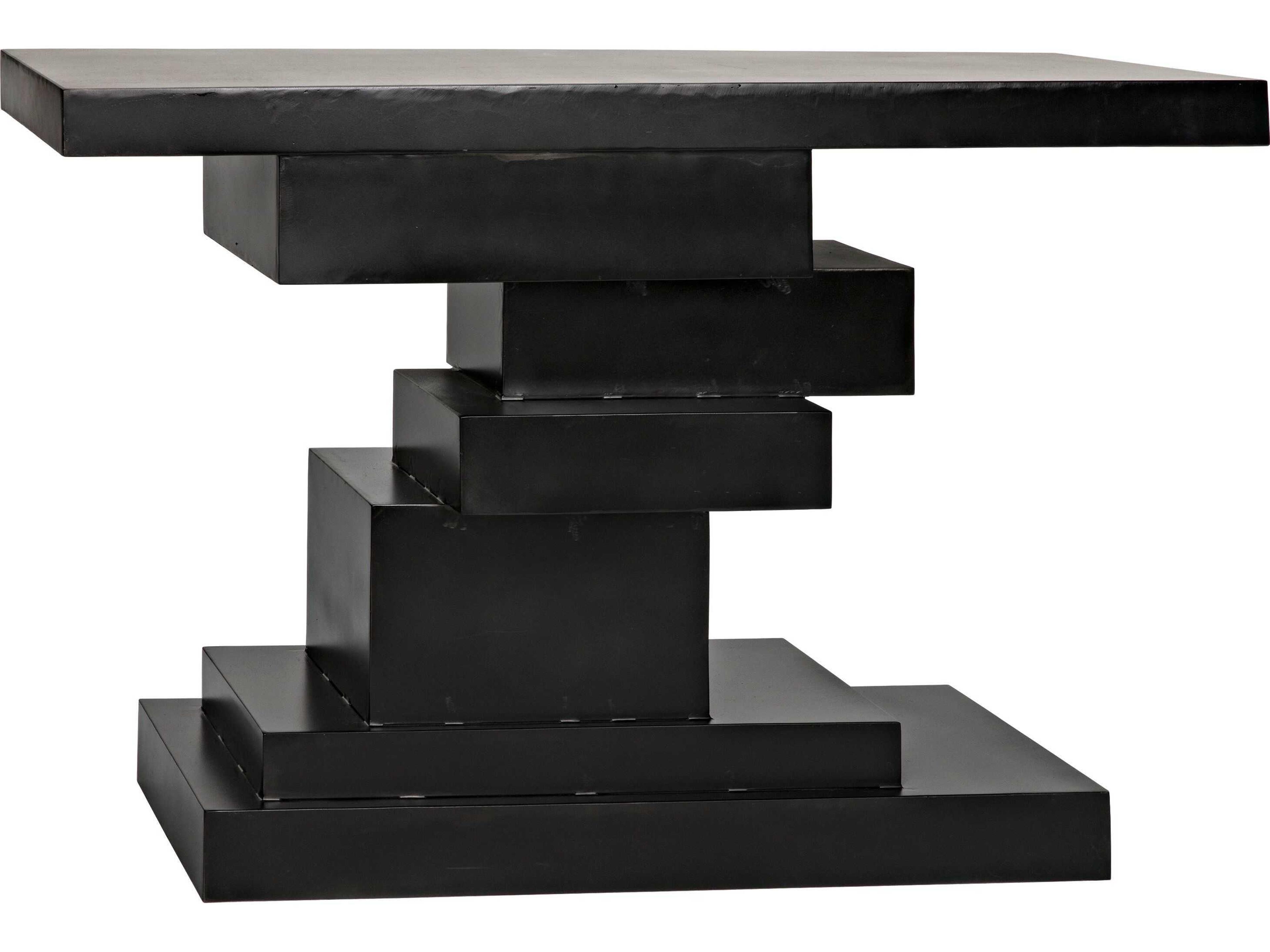Rectangular Black Metal Console Table