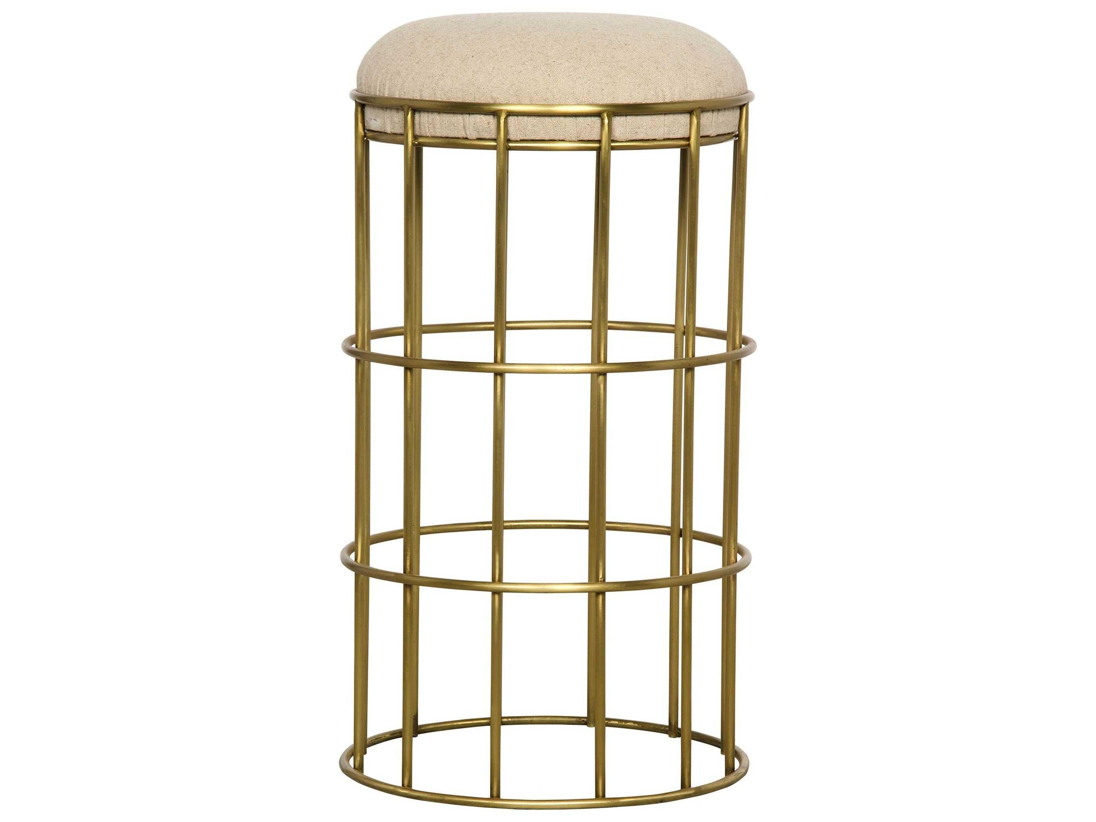 Upholstered Gold Counter Stool