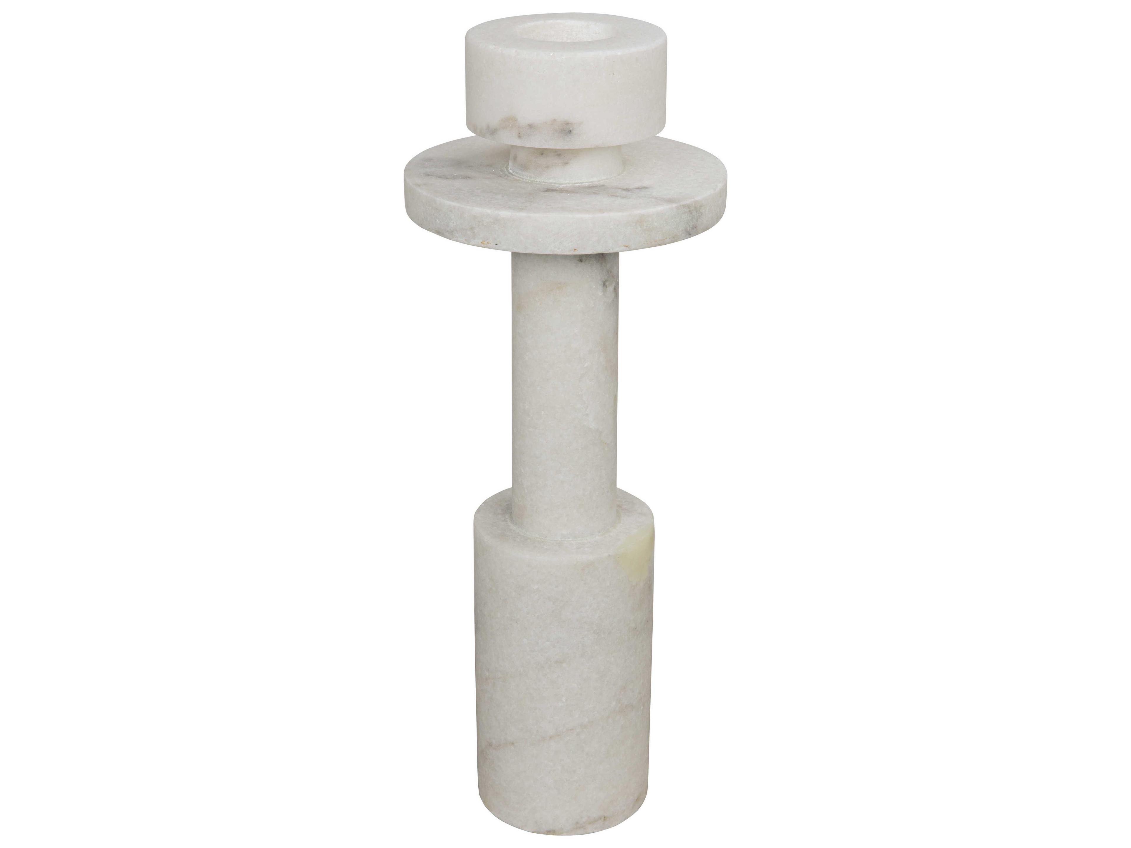White Stone Shine Candle Holder