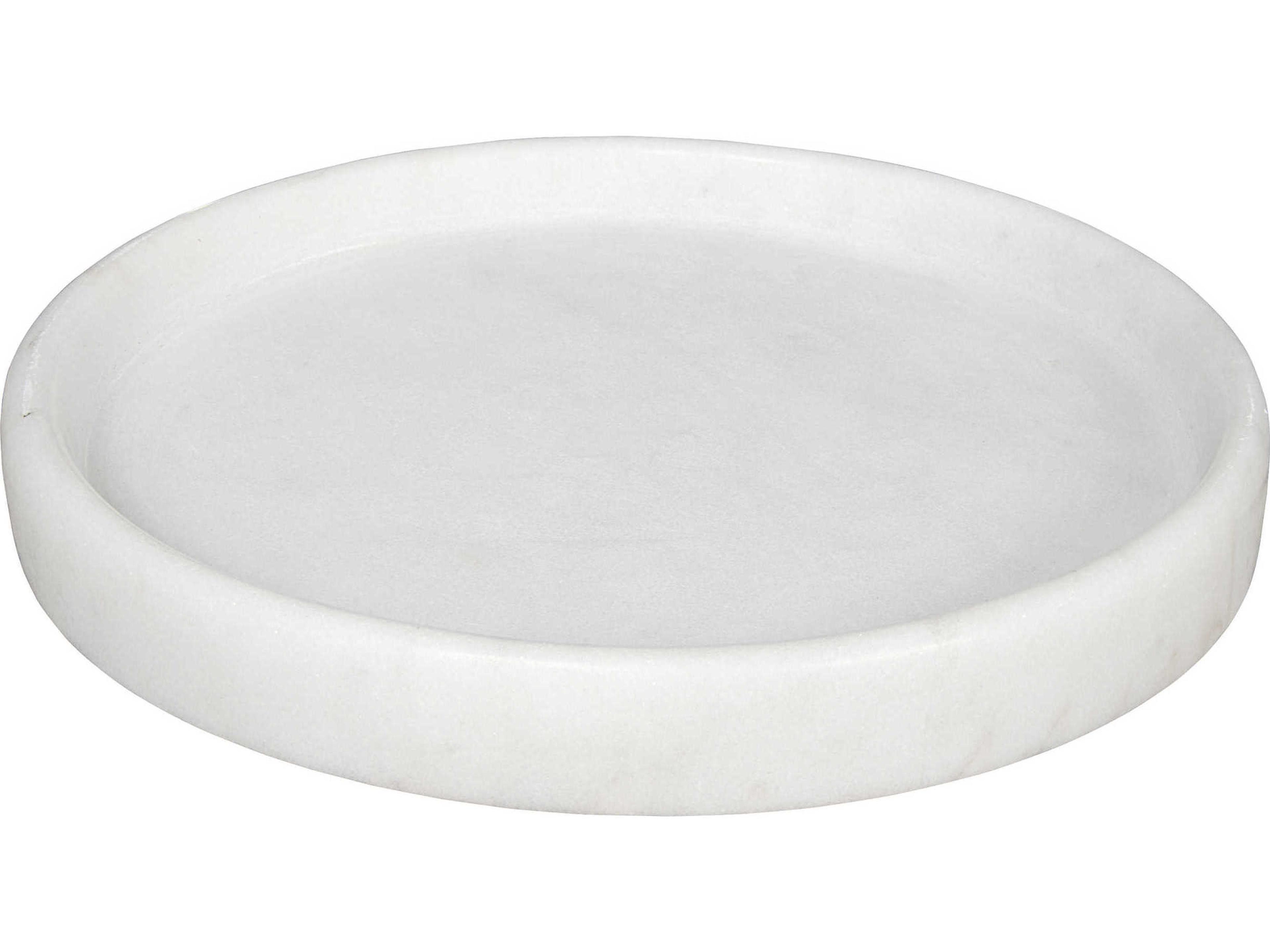 White Stone 16" Round Serving Tray