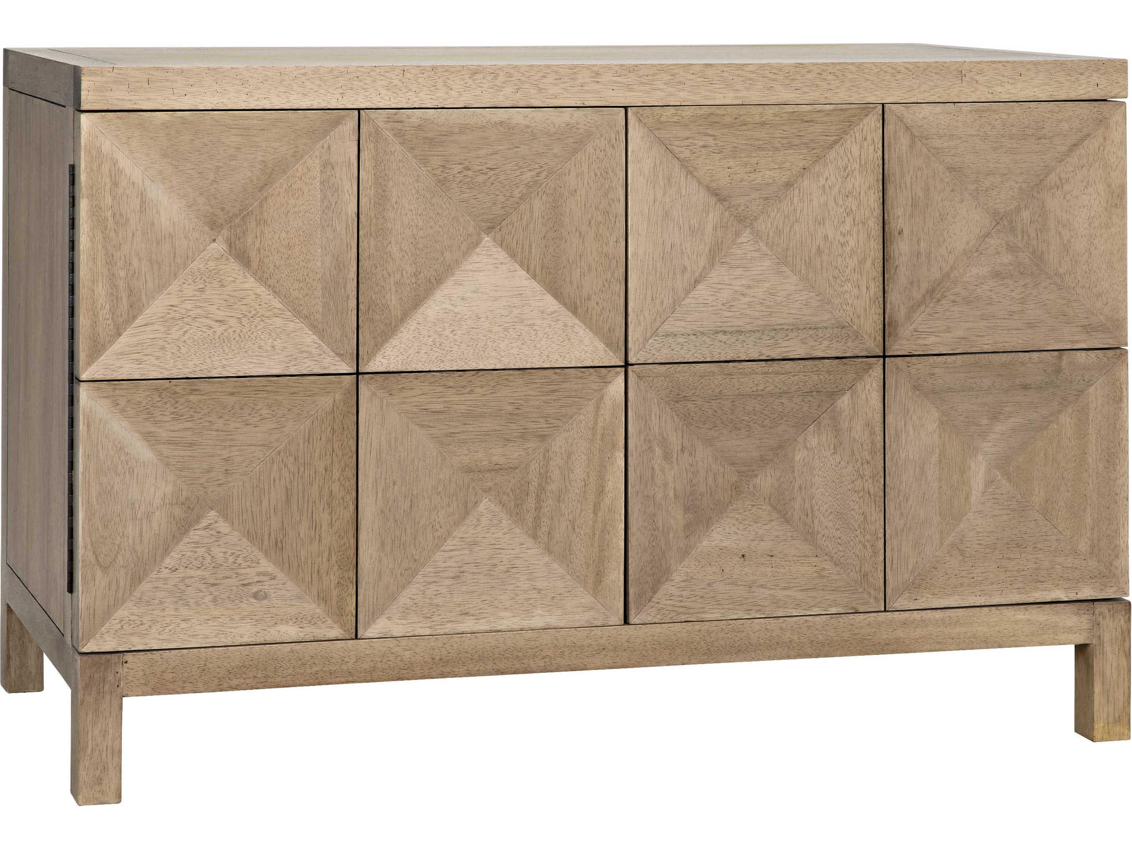 52" Walnut Wood Washed Sideboard