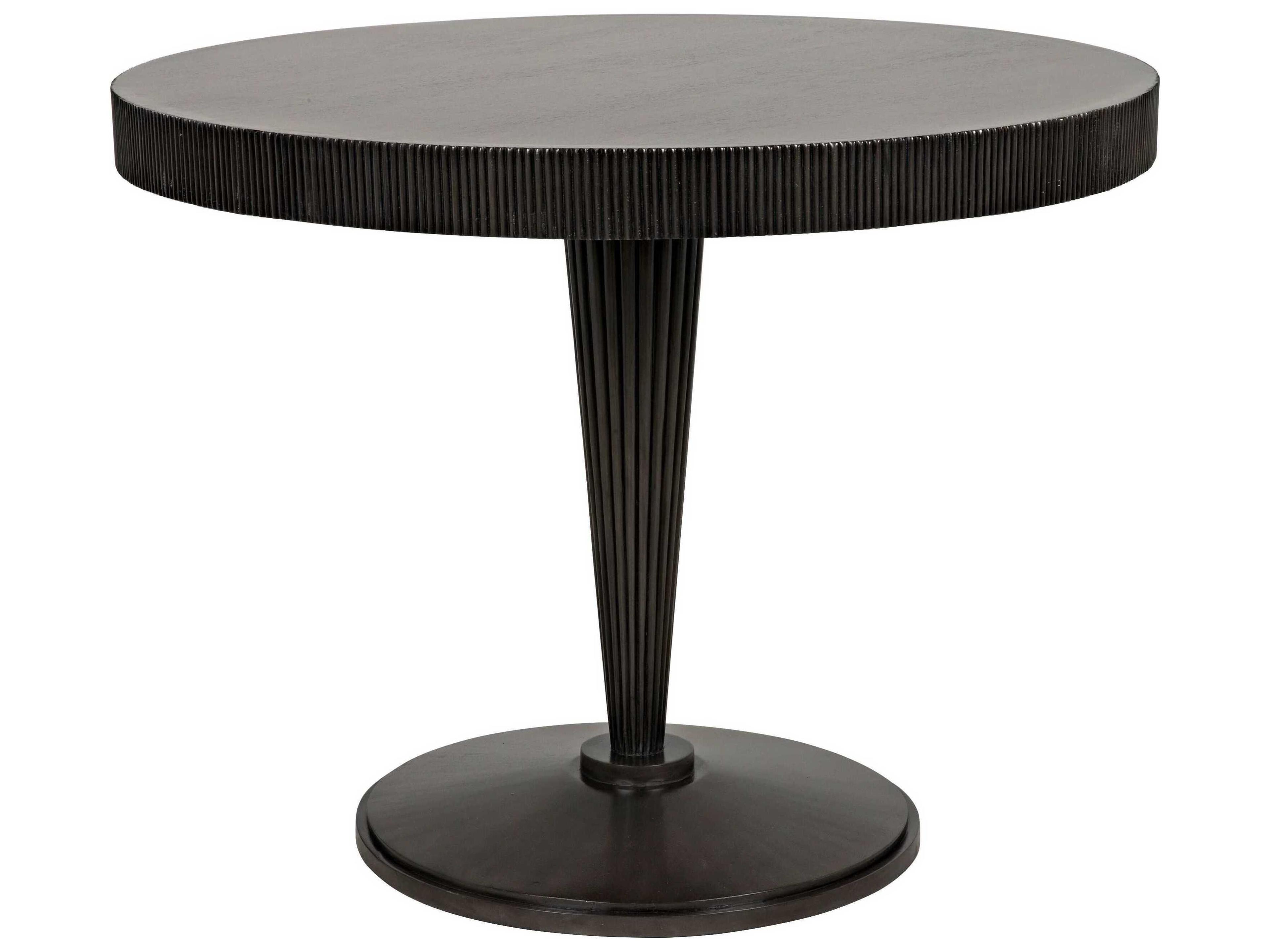 Round Wood Pale Dining Table