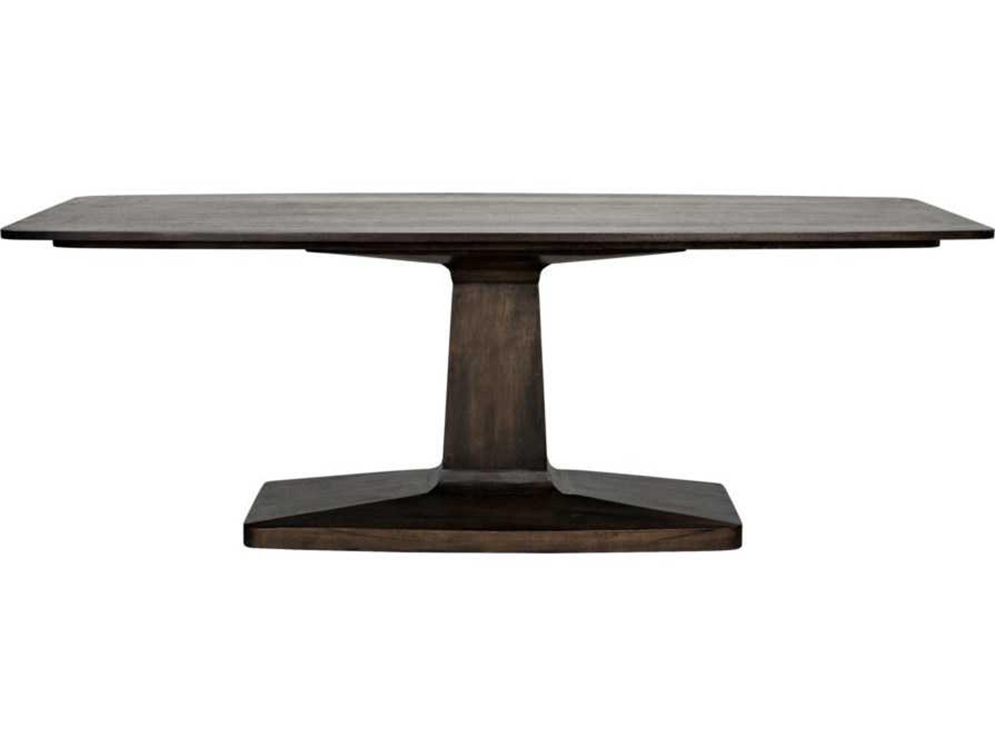 Rectangular Wood Ebony Walnut Dining Table