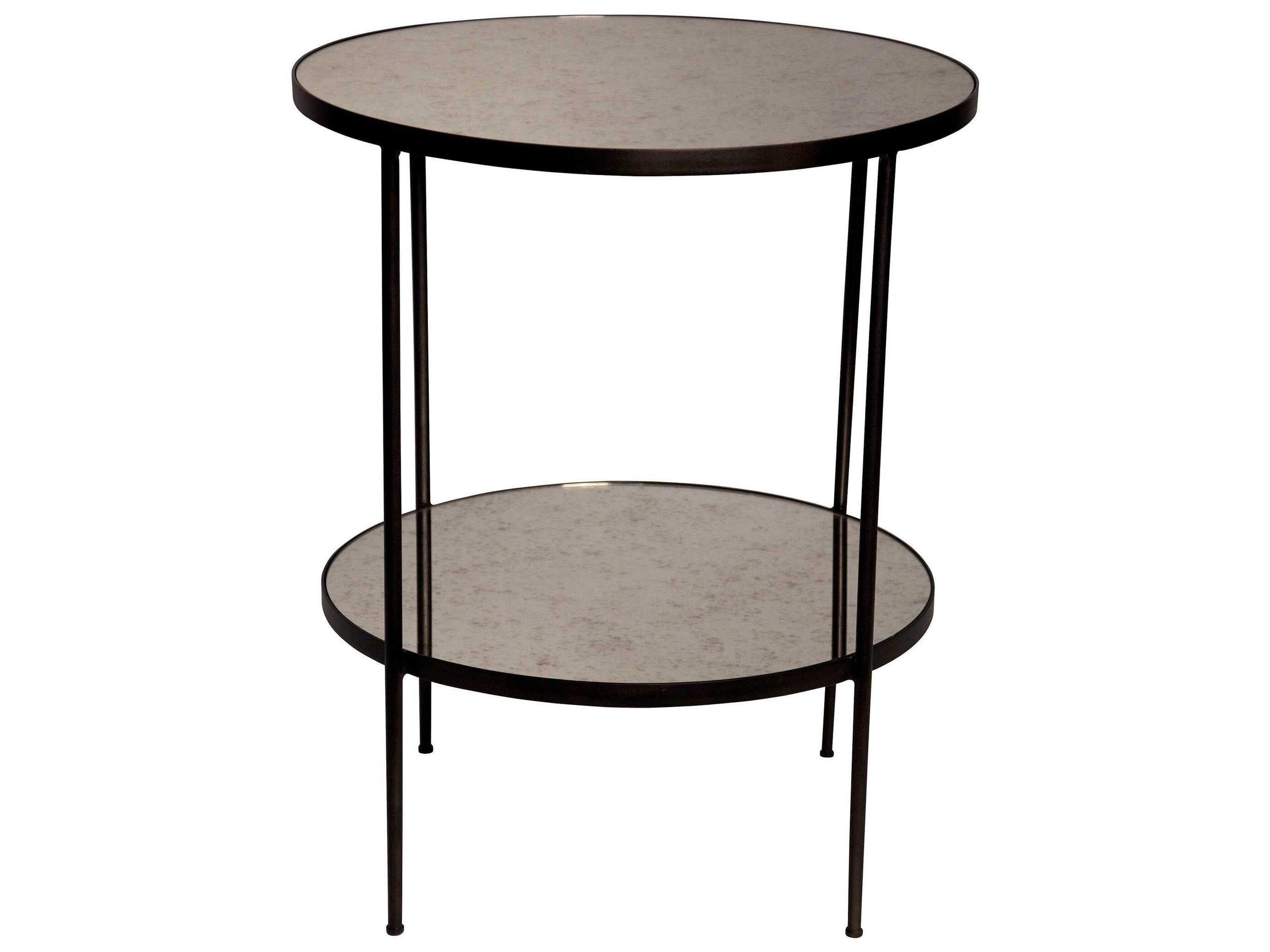 Round Glass End Table