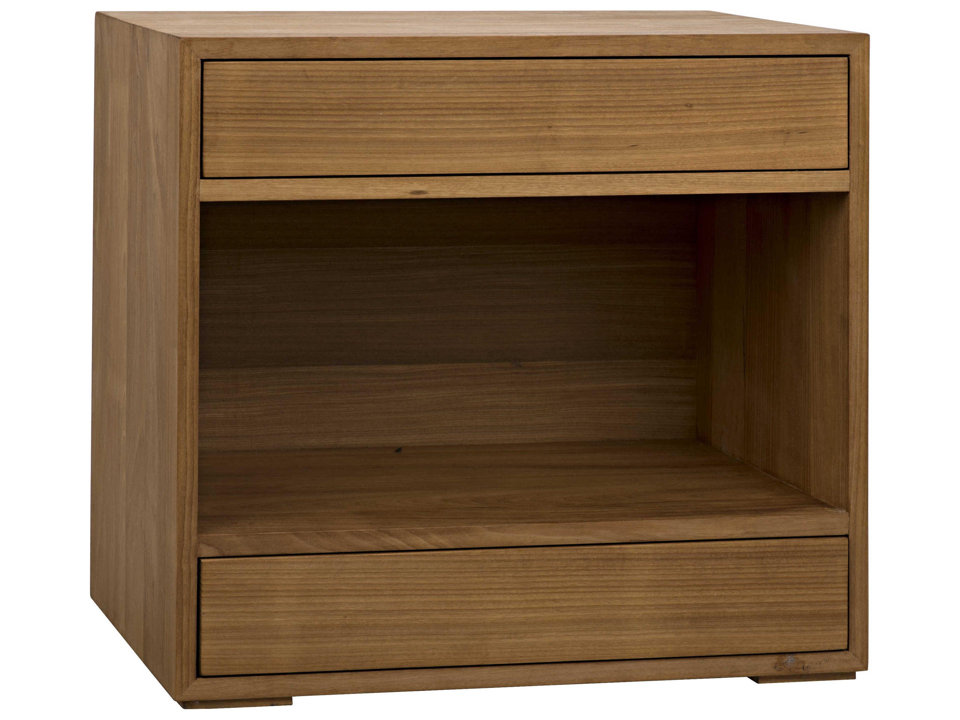 Noir Rectangular Wood Gold Teak End Table