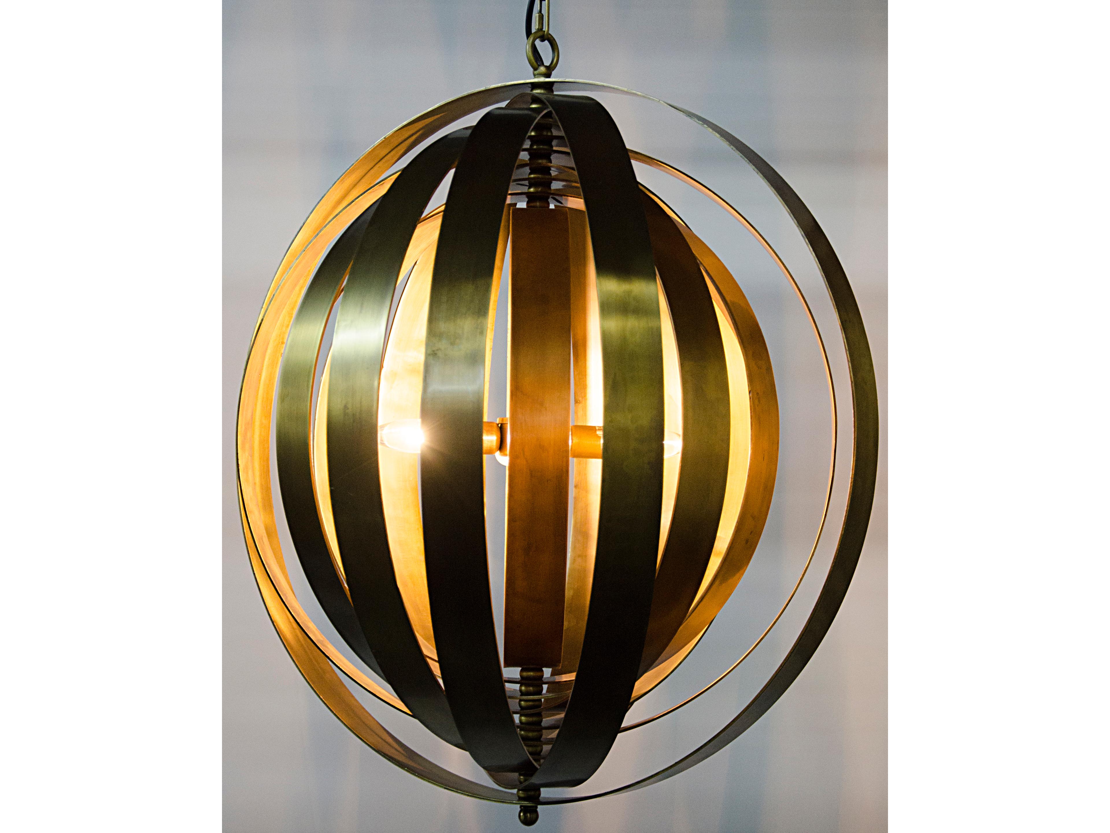Tournant White Wash Brass Pendant
