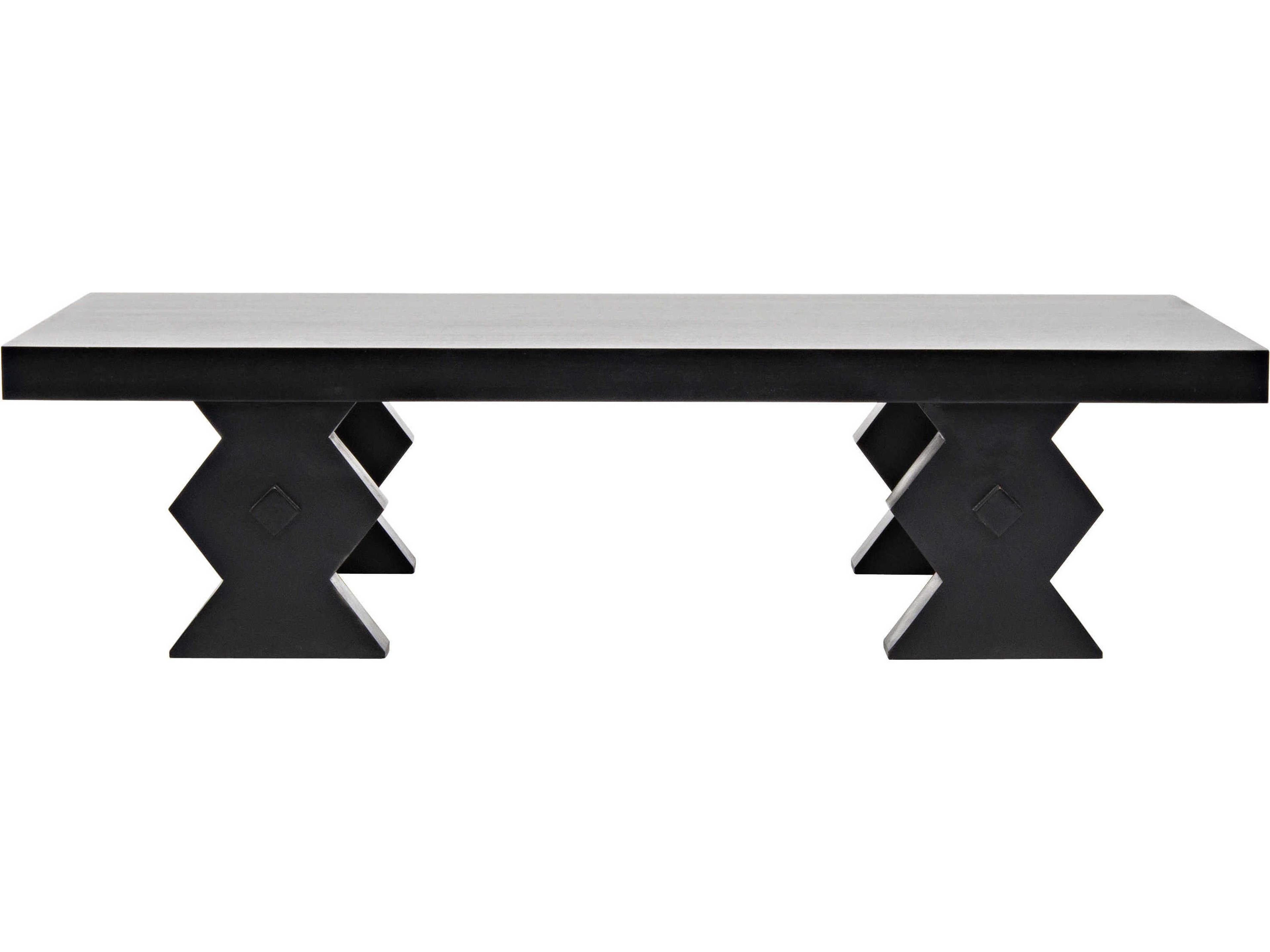 Living Room Accents Rectangular Wood Hand Rubbed Black Coffee Table