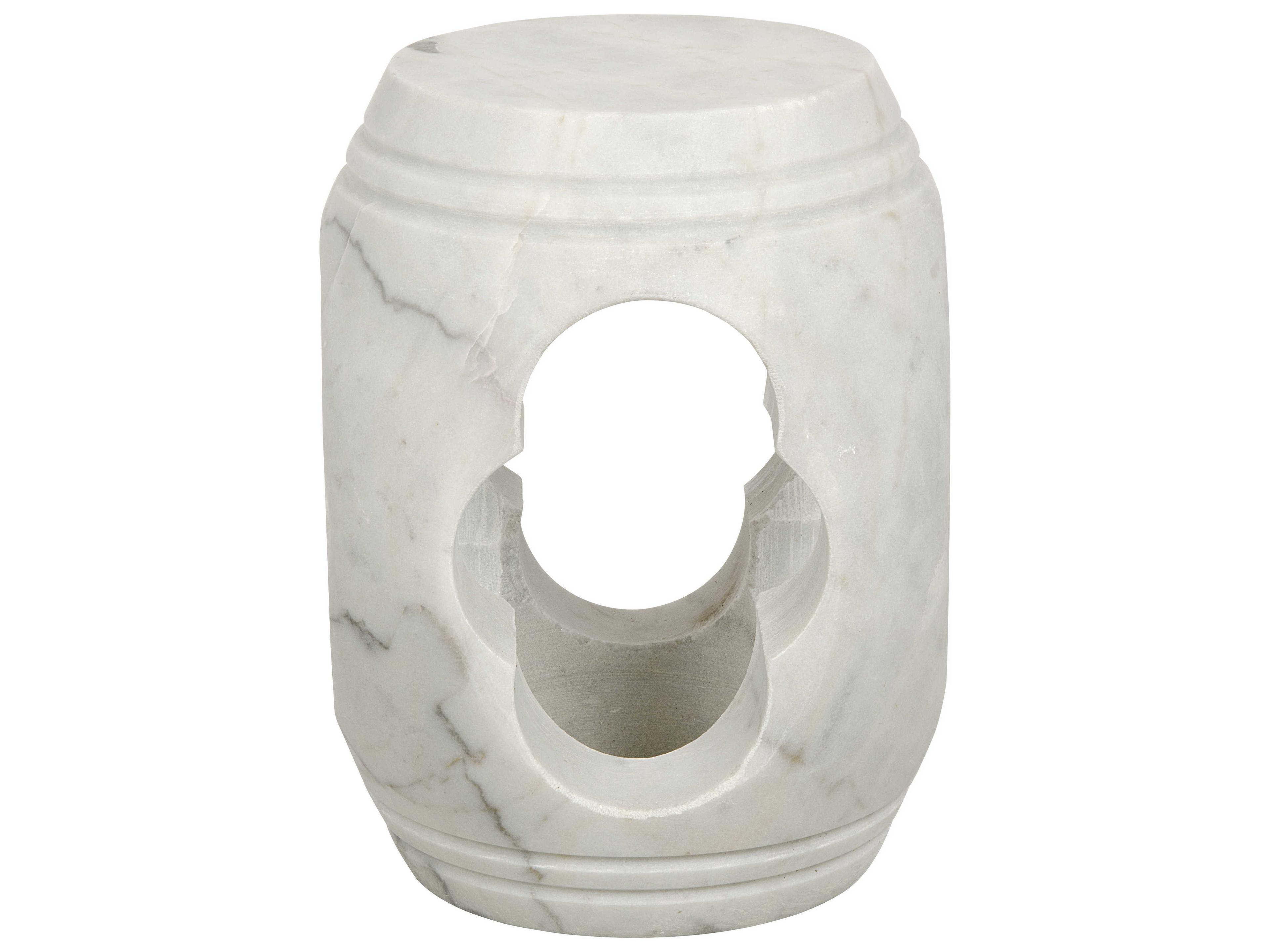 Living Room Accents Round Marble Natural End Table