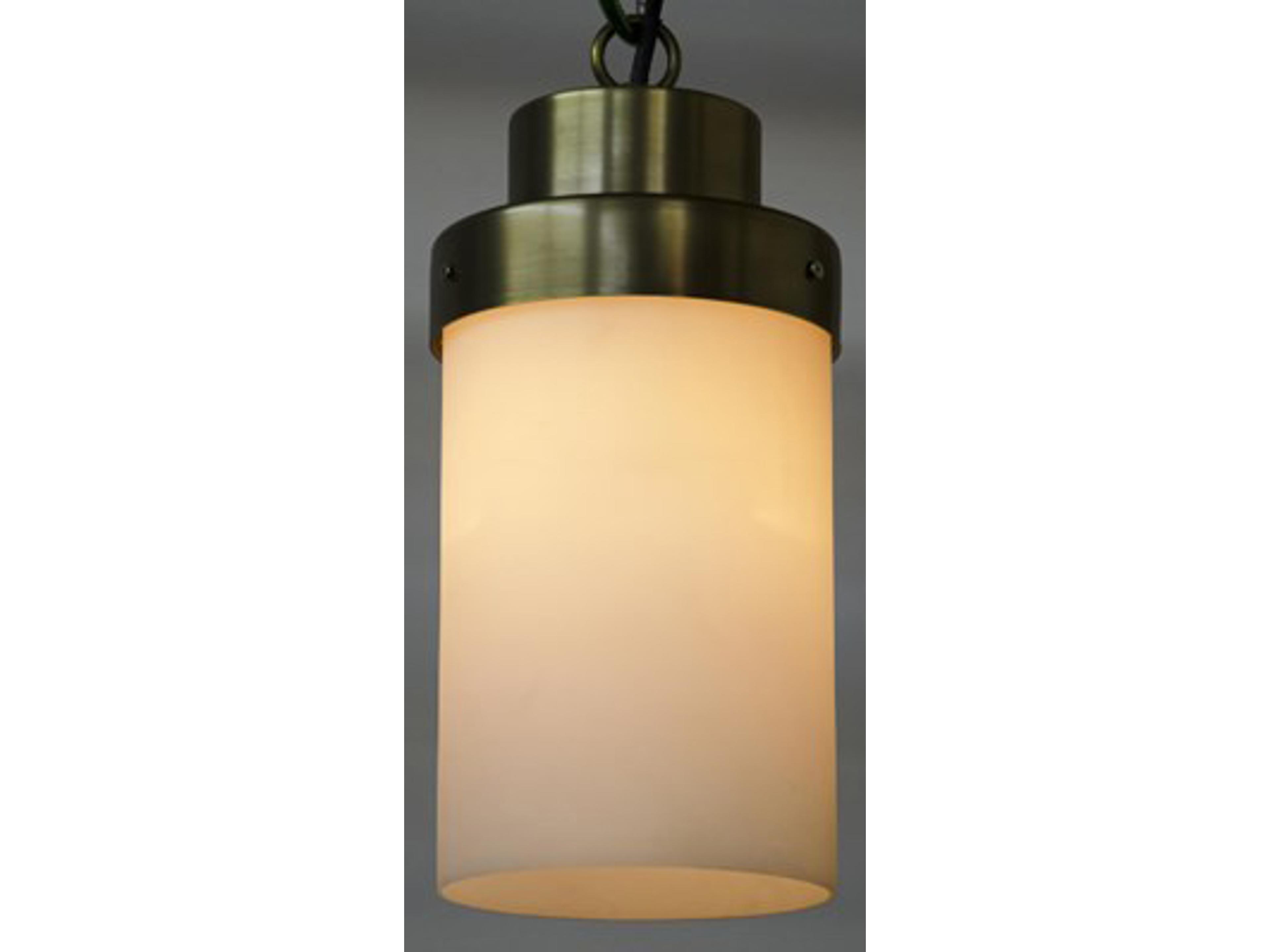 Eleonore 1-Light Brass Glass Cylinder Mini Pendant