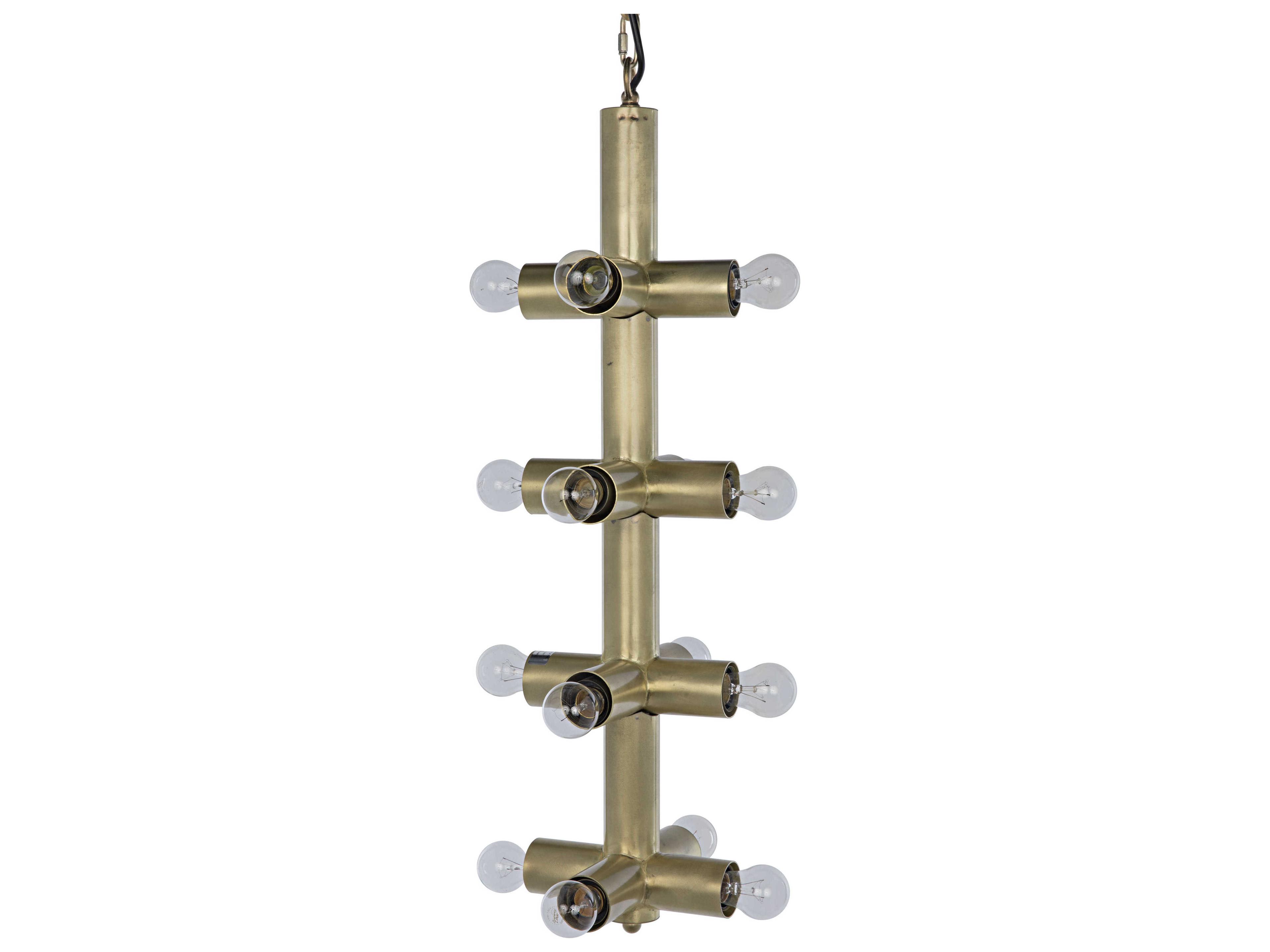 16-Light Antique Brass Mini Pendant