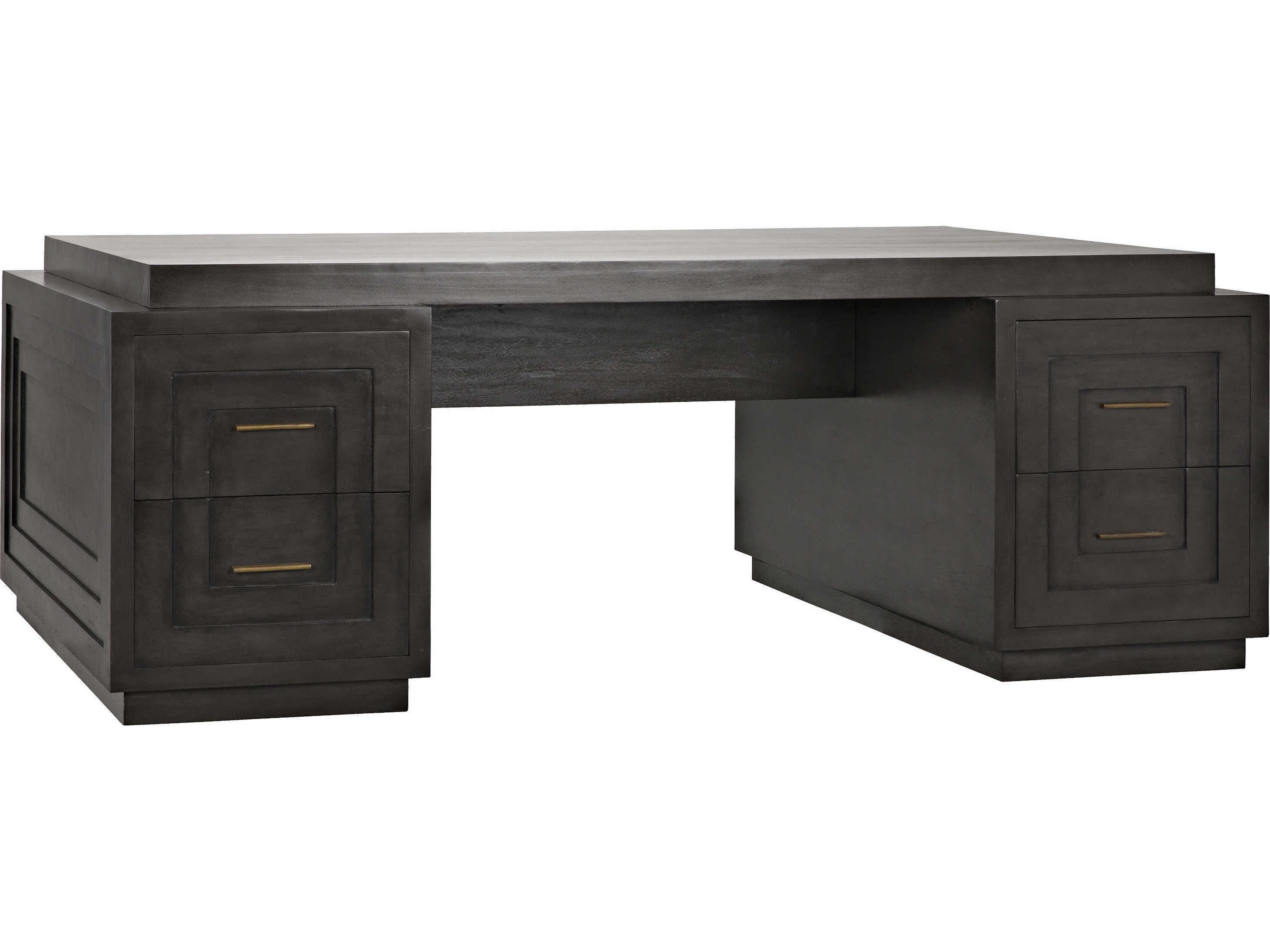 Office Essentials Pale Brown Mahogany Wood Credenza Desk