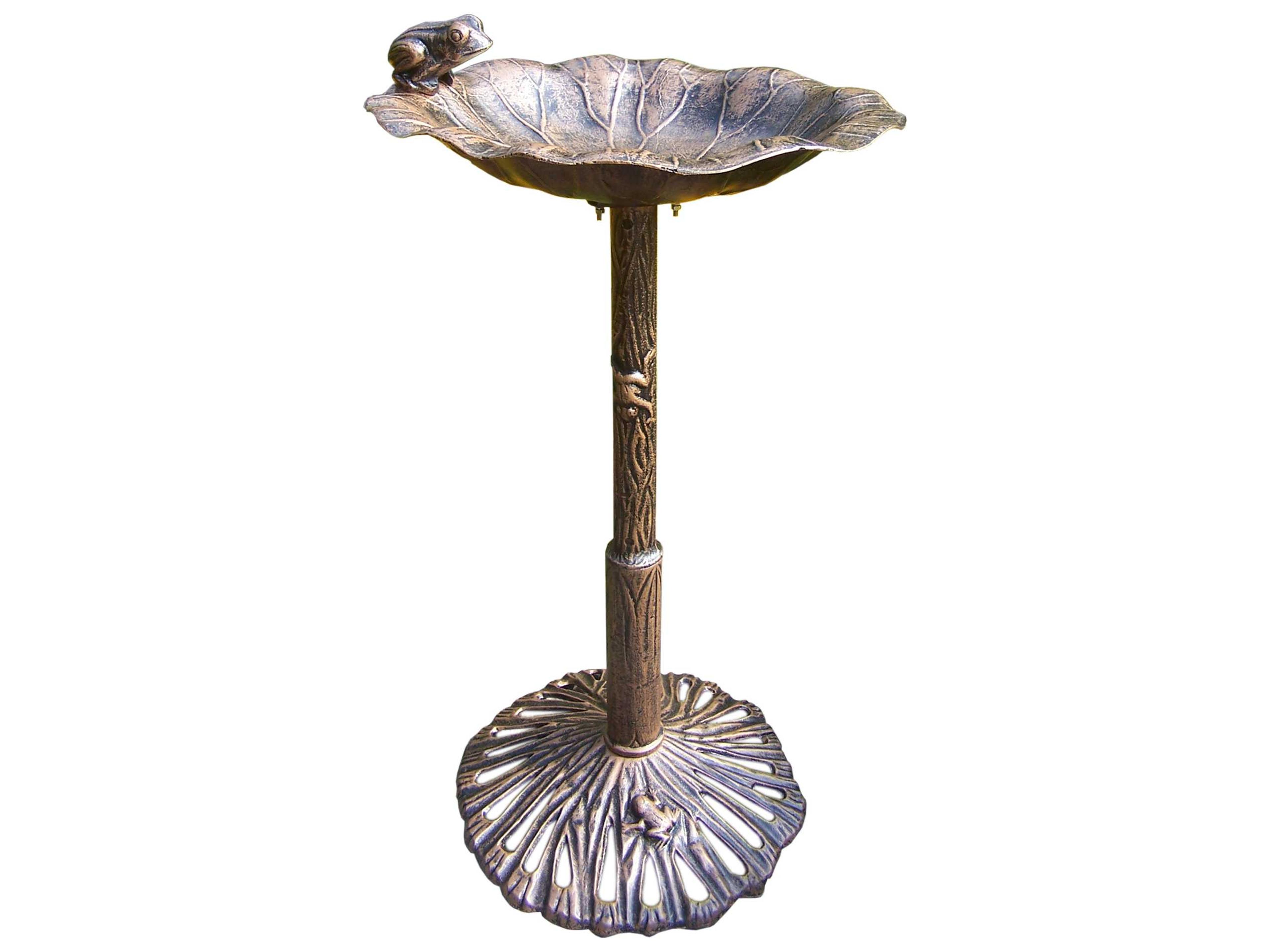 Cast Aluminum Frog Bird Bath
