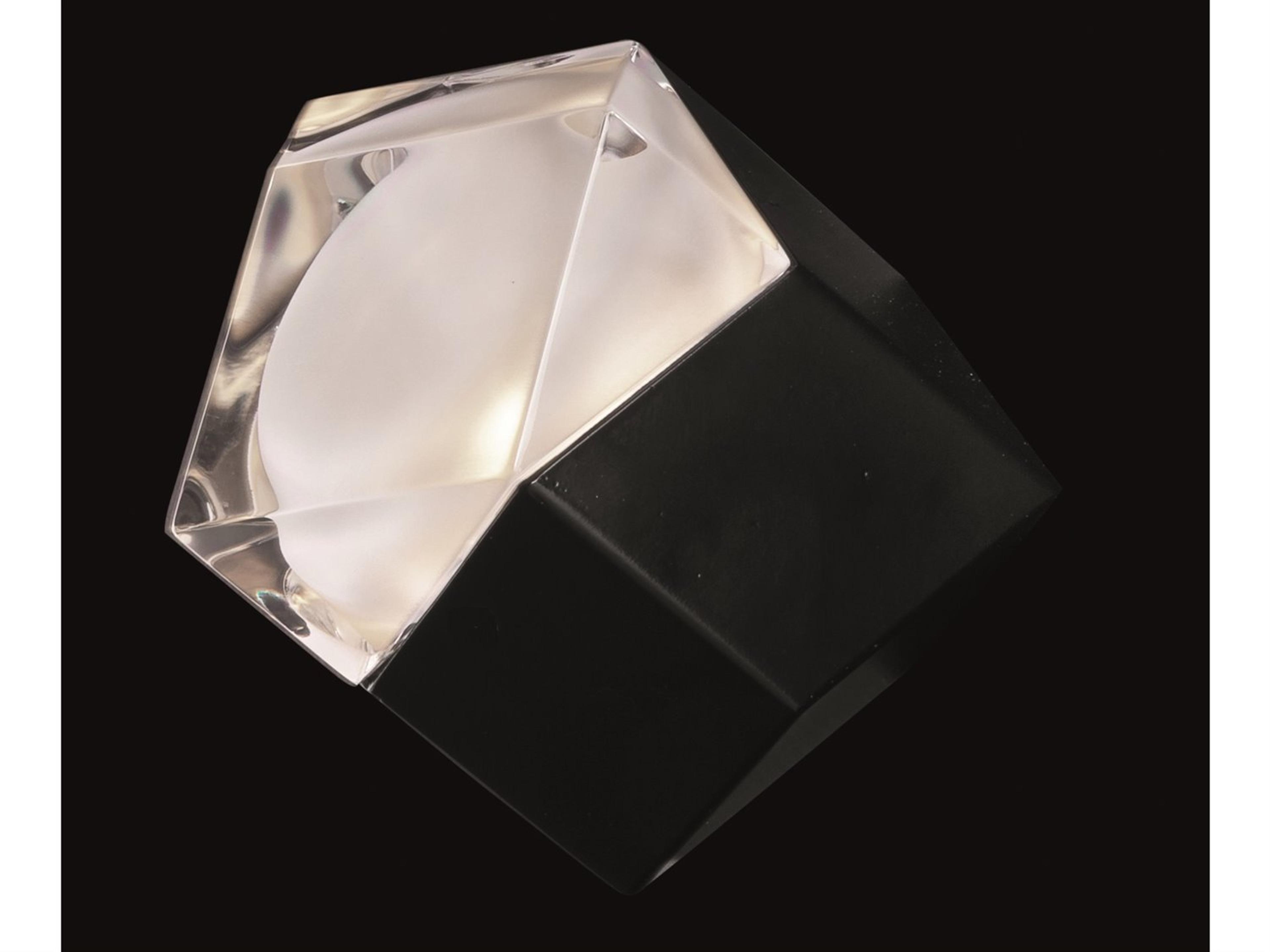 Astro 1-Light Black Glass Wall Sconce
