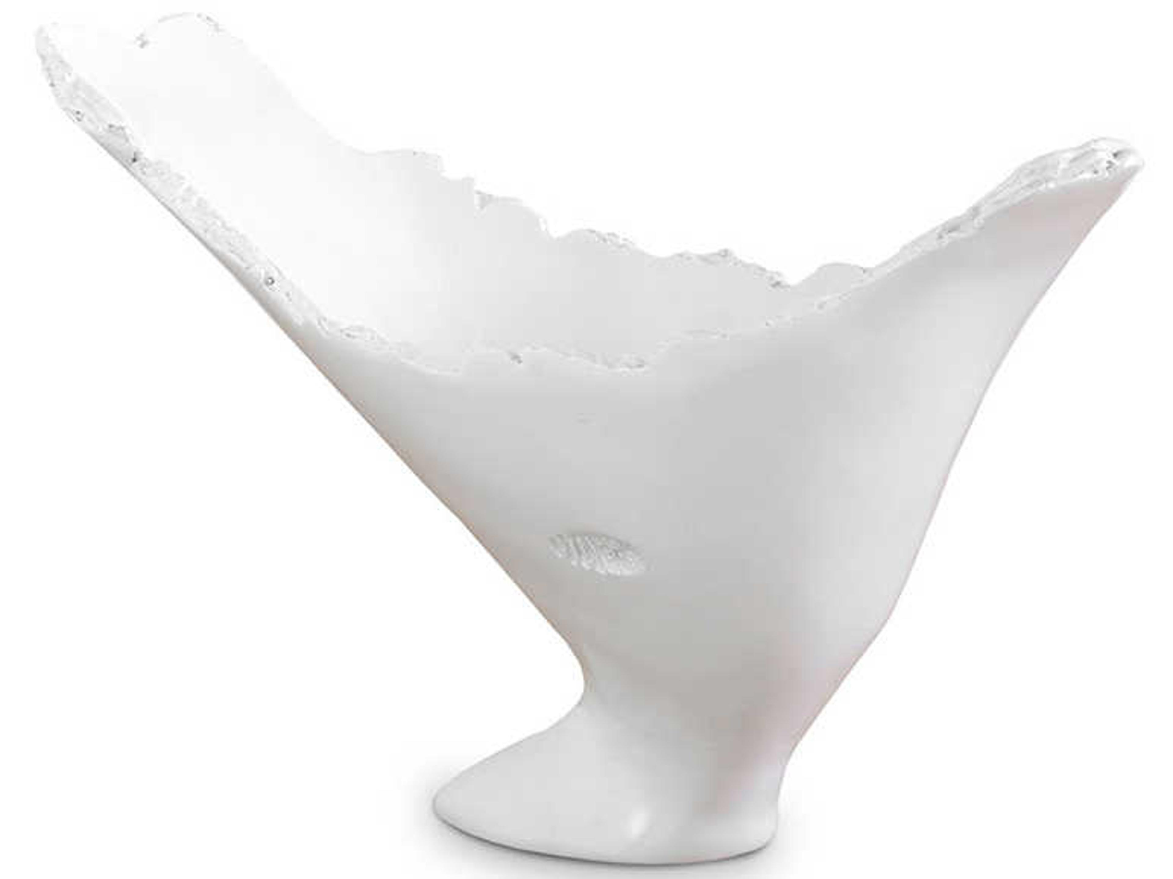 Cast Naturals Burled Vase Glossy White